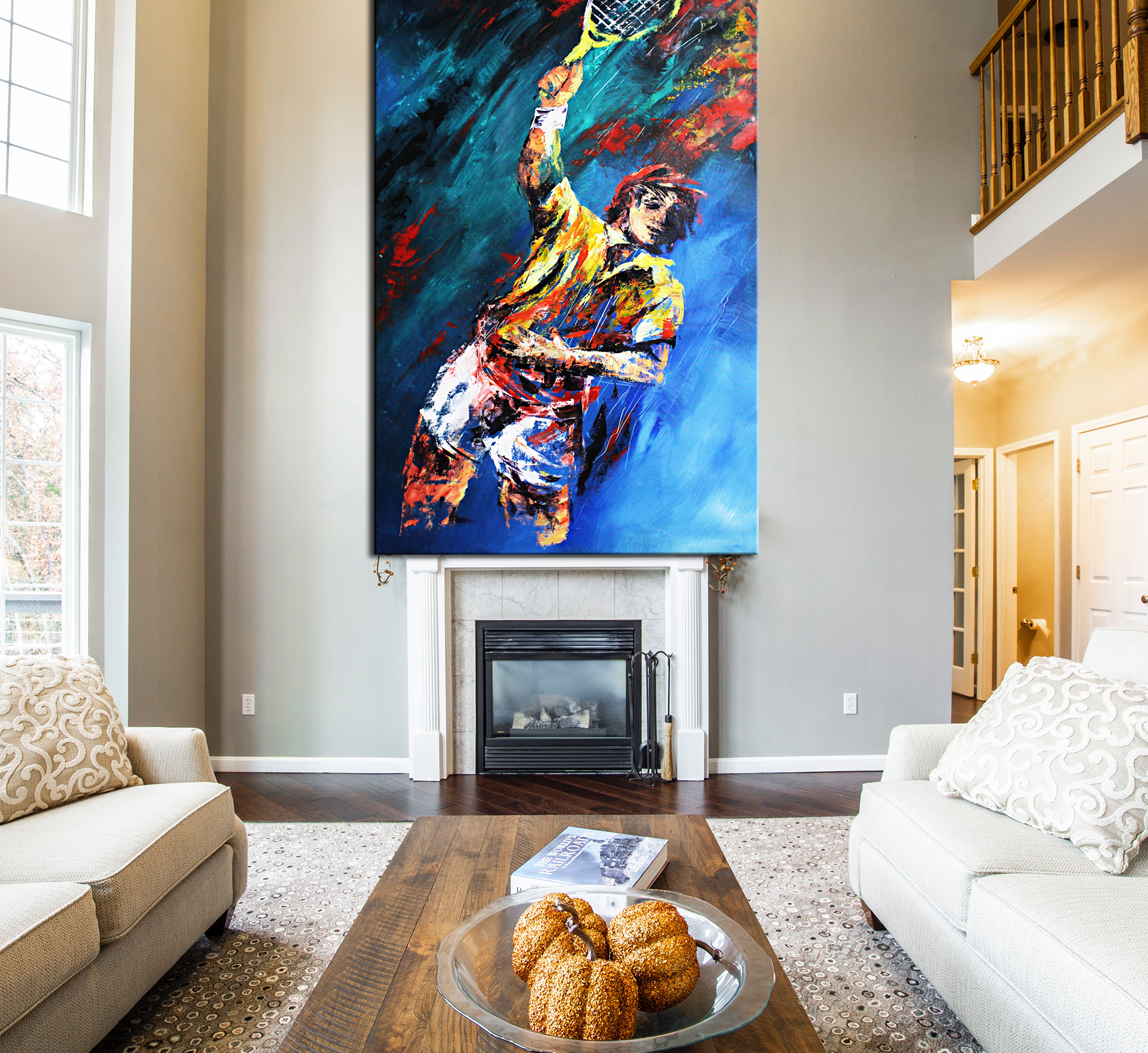 The Champion Tennis Sports Painting