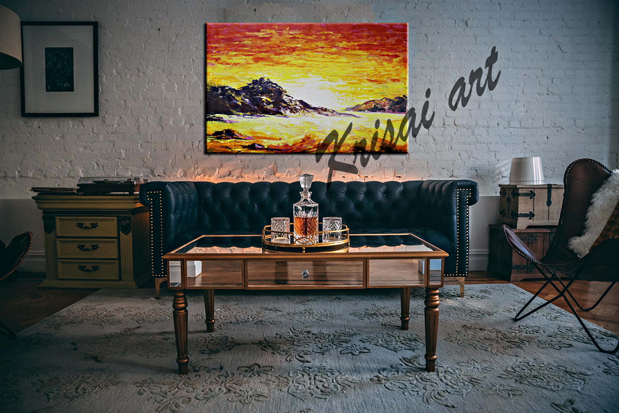The Sunrise Landscape Canvas Painting