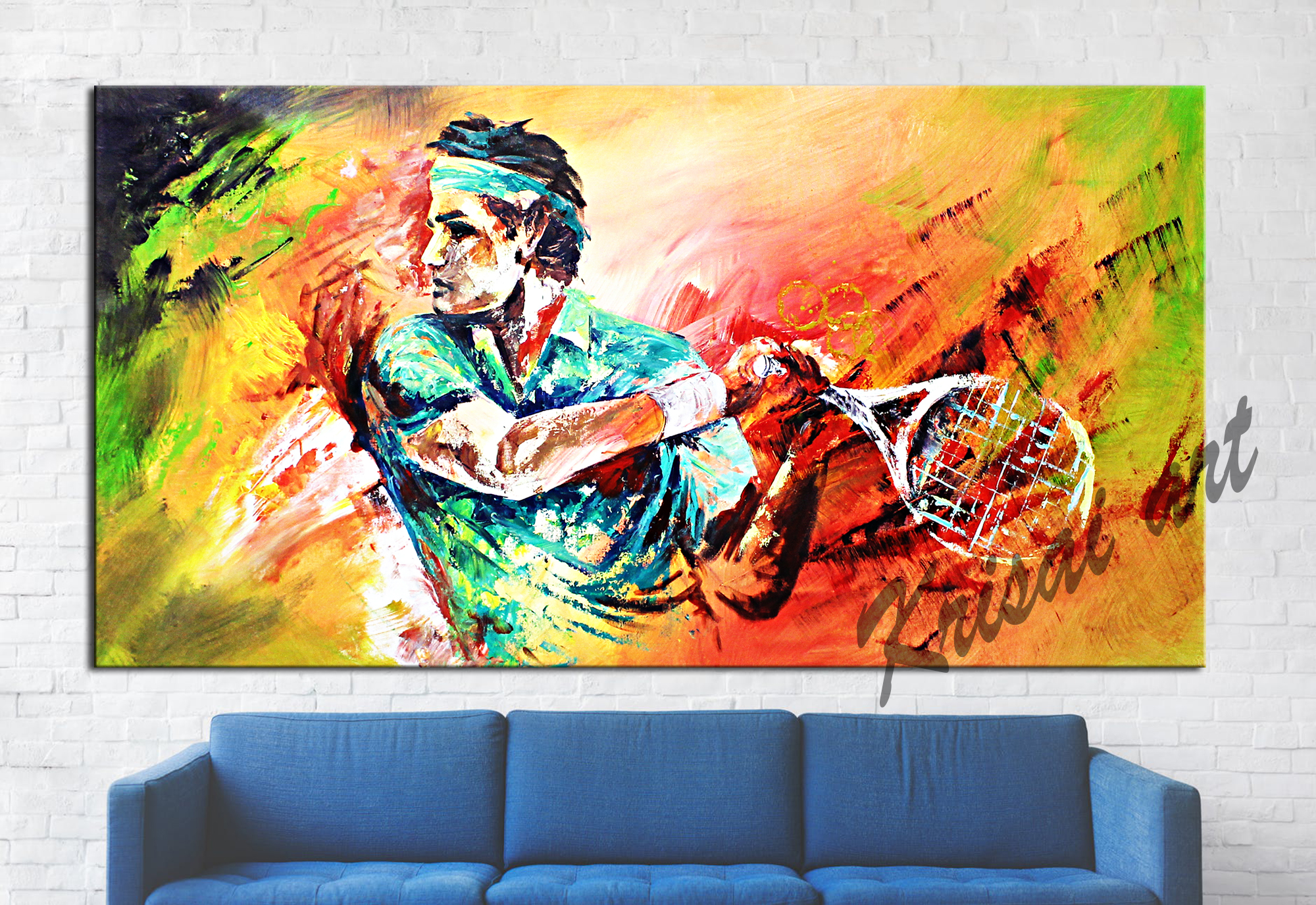 The Winning Shot Tennis Painting