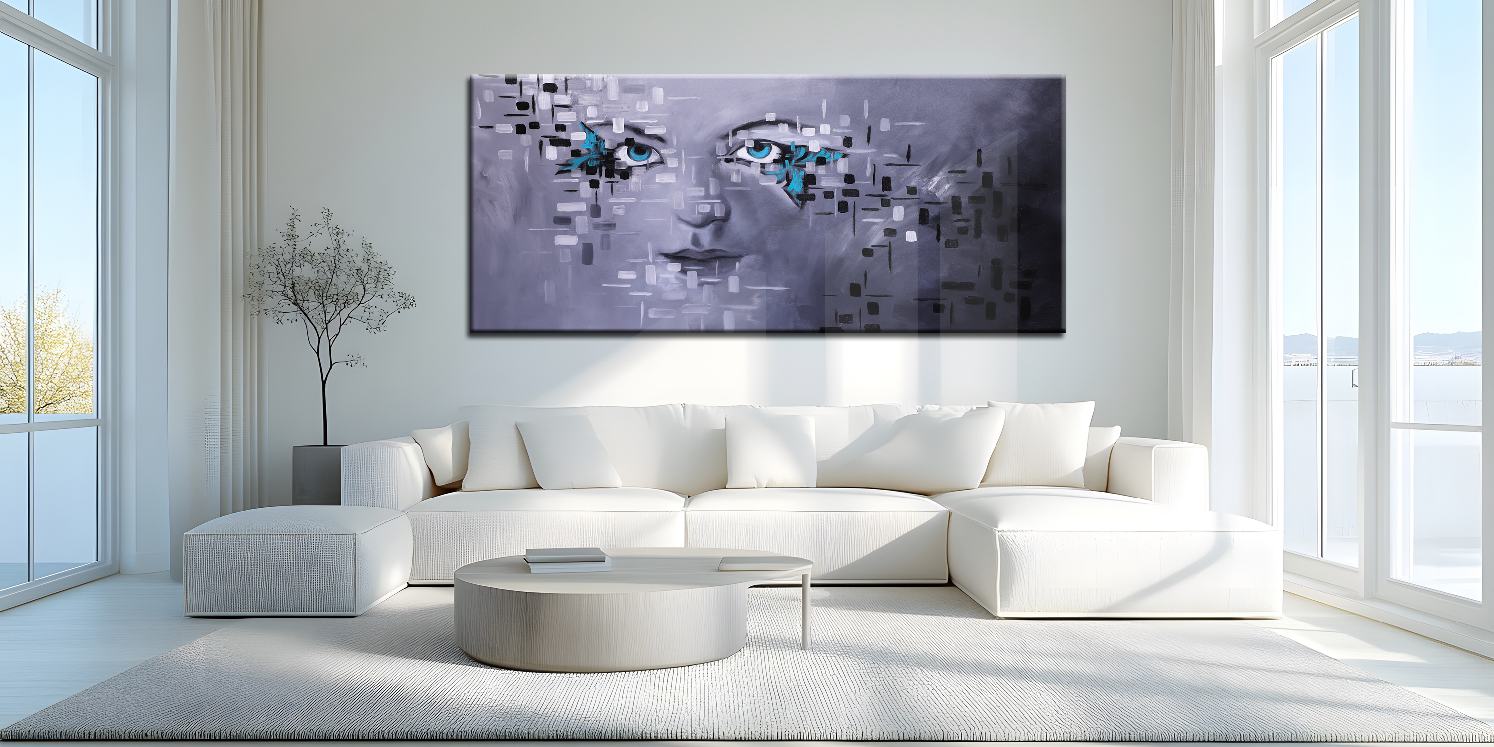 Beautiful Face Abstract Wall Art