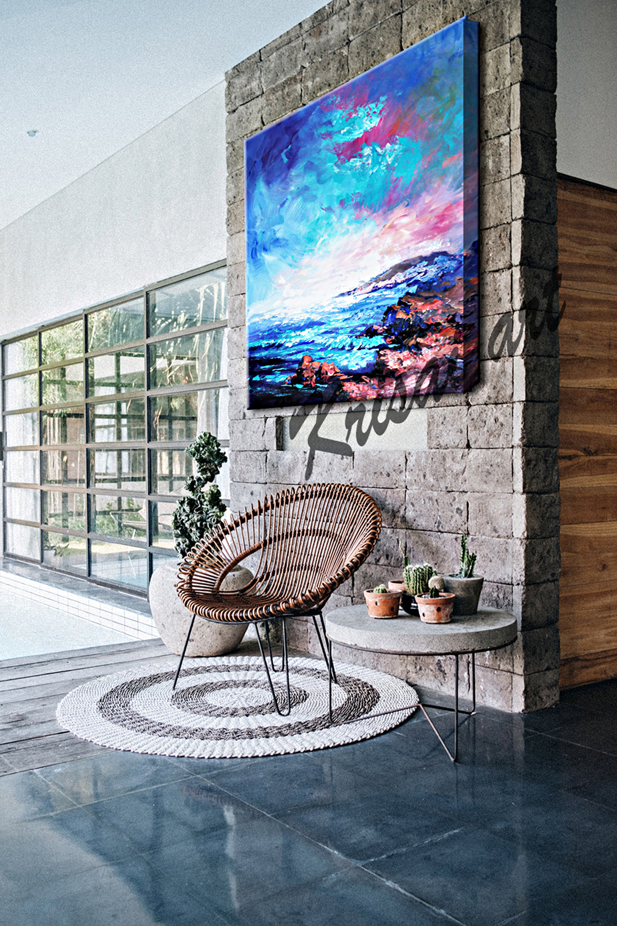 The Beauty Of Beach Abstract Canvas Painting