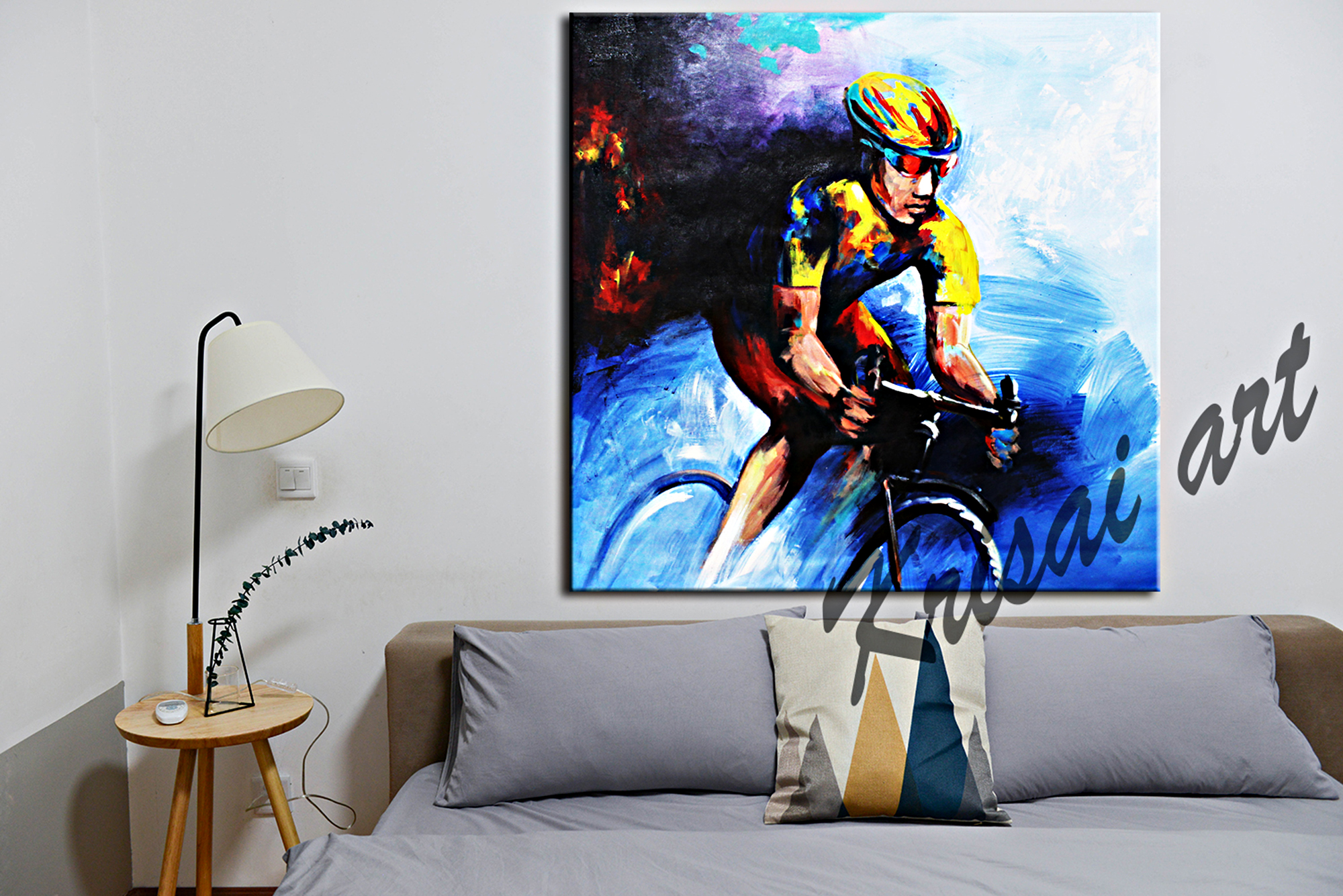 Let's Go Biking Sports painting