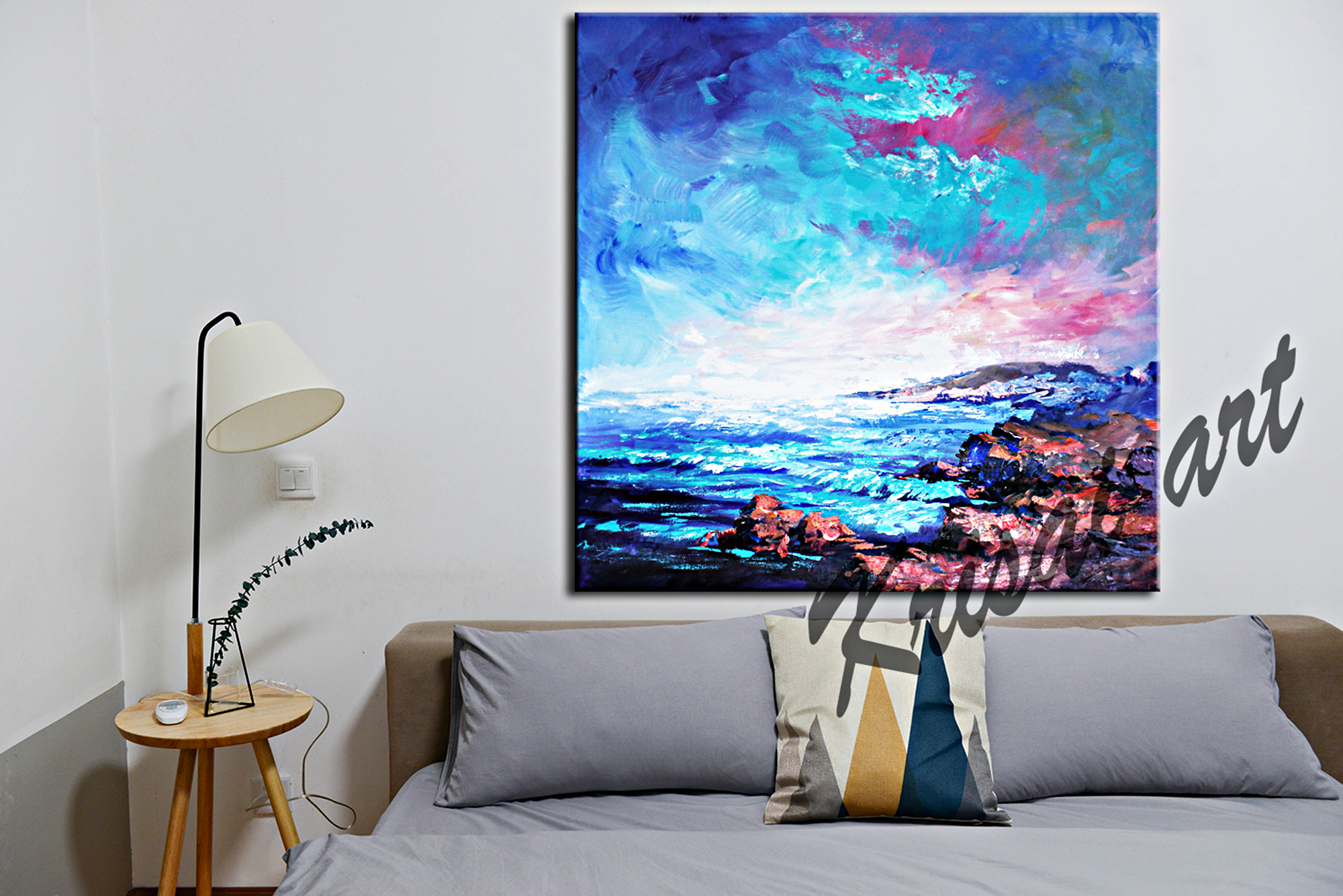 The Beauty Of Beach Abstract Canvas Painting