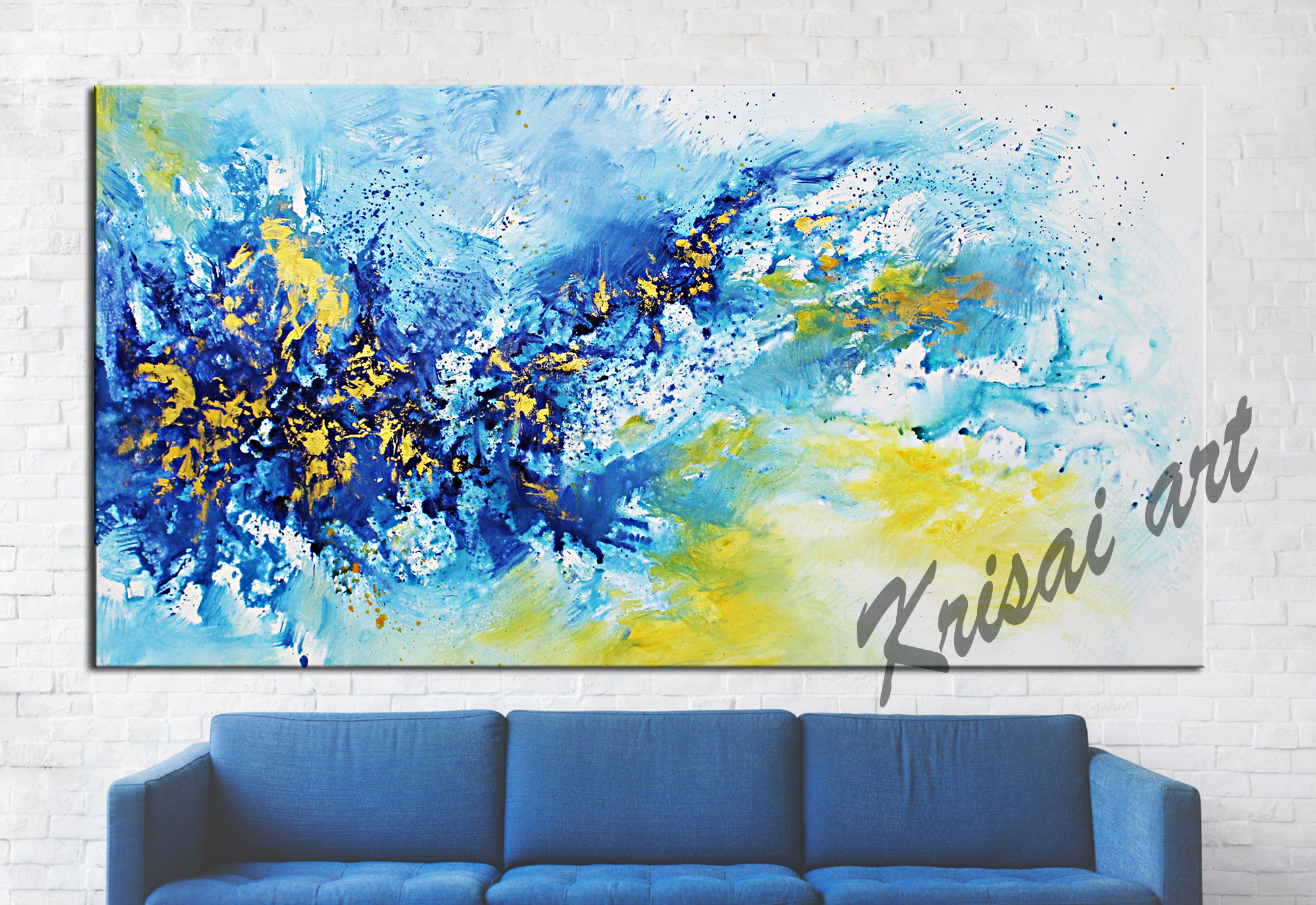 The Blue Lagoon Abstract Painting