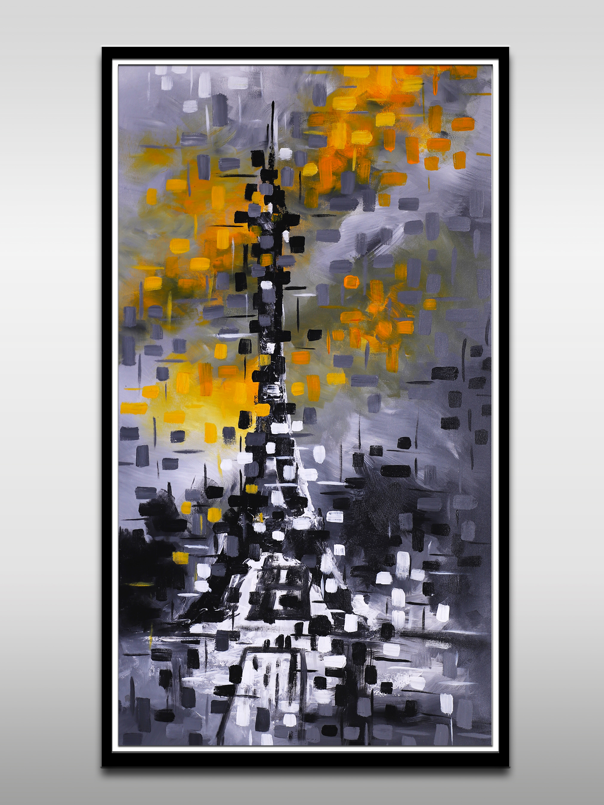 Modern Abstract Eiffel Tower Canvas