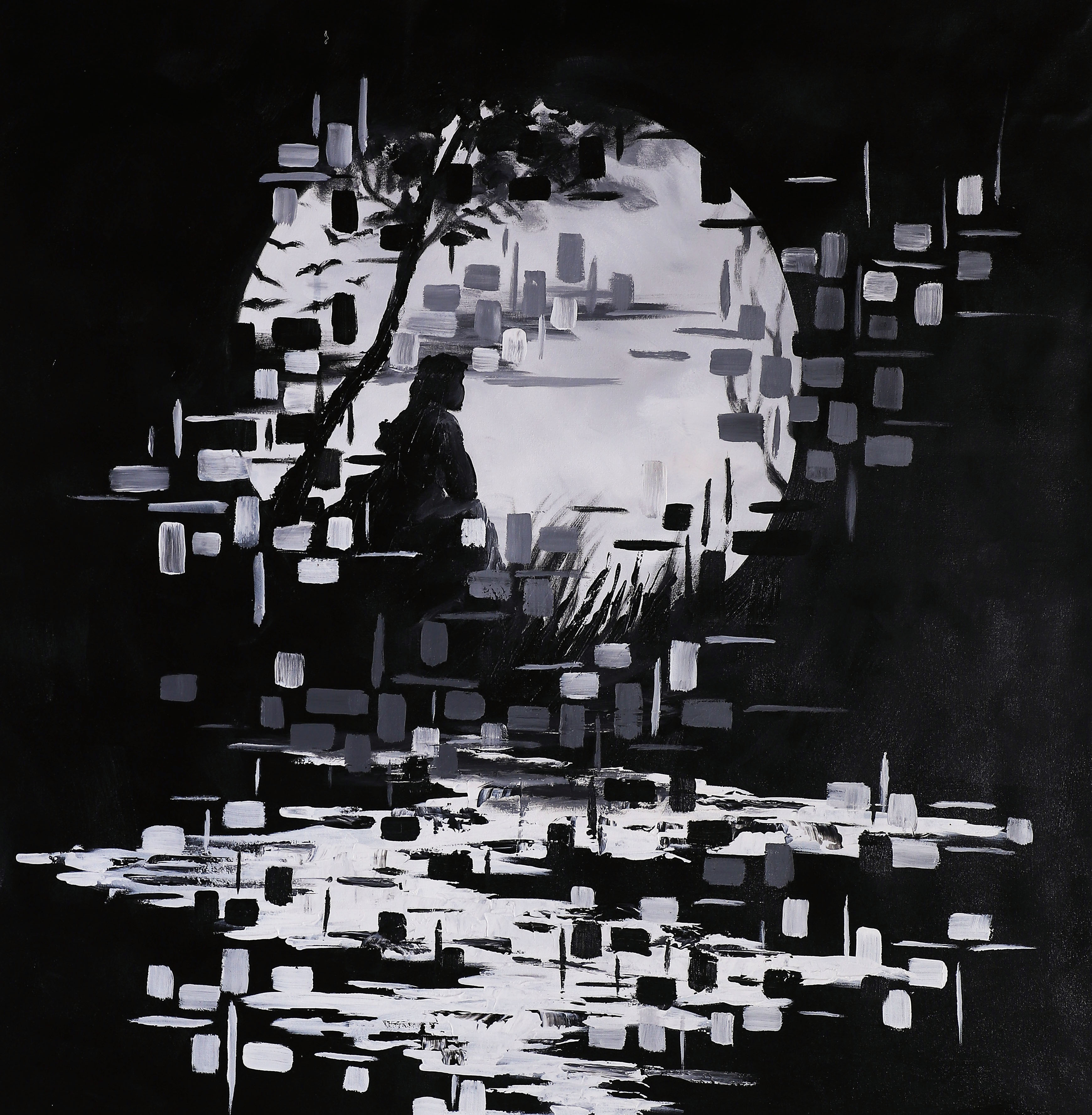 Modern Meditation Abstract Art Painting