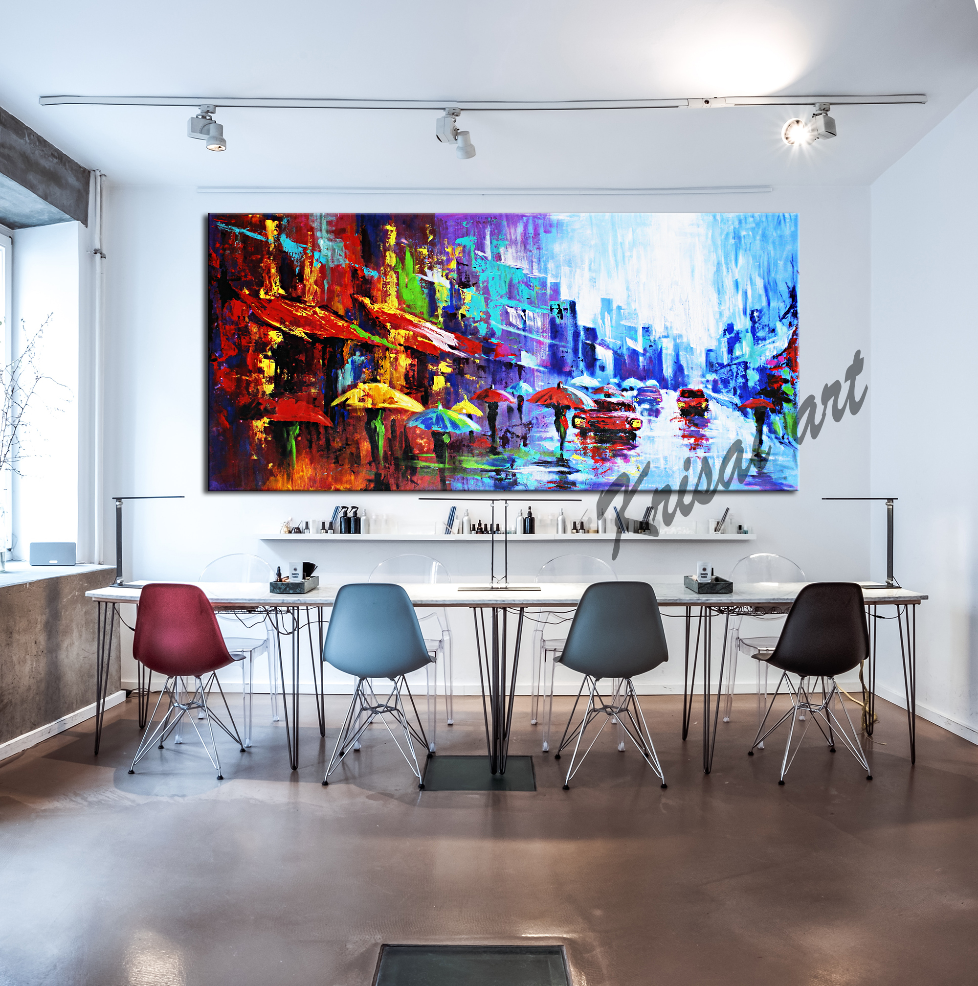 The Colorful Life Cityscape Painting