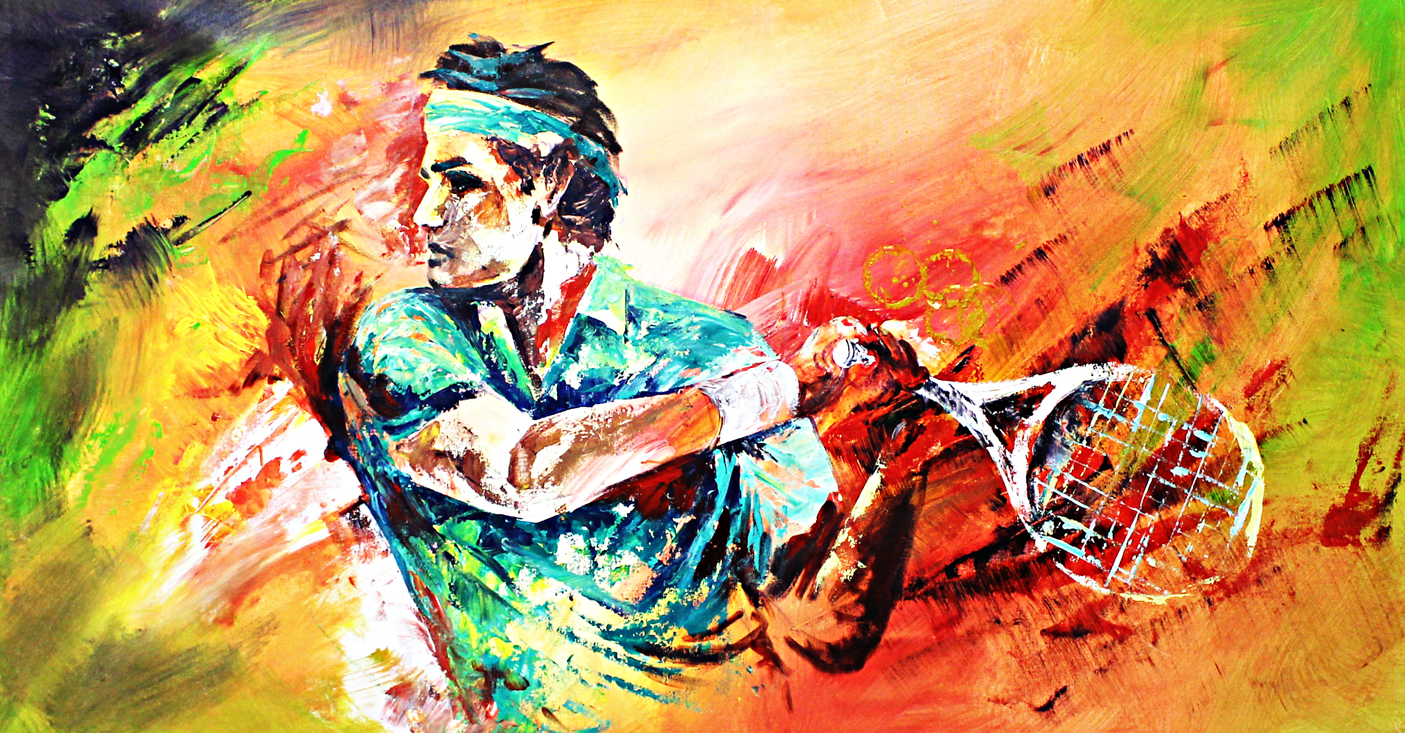 The Winning Shot Tennis Painting