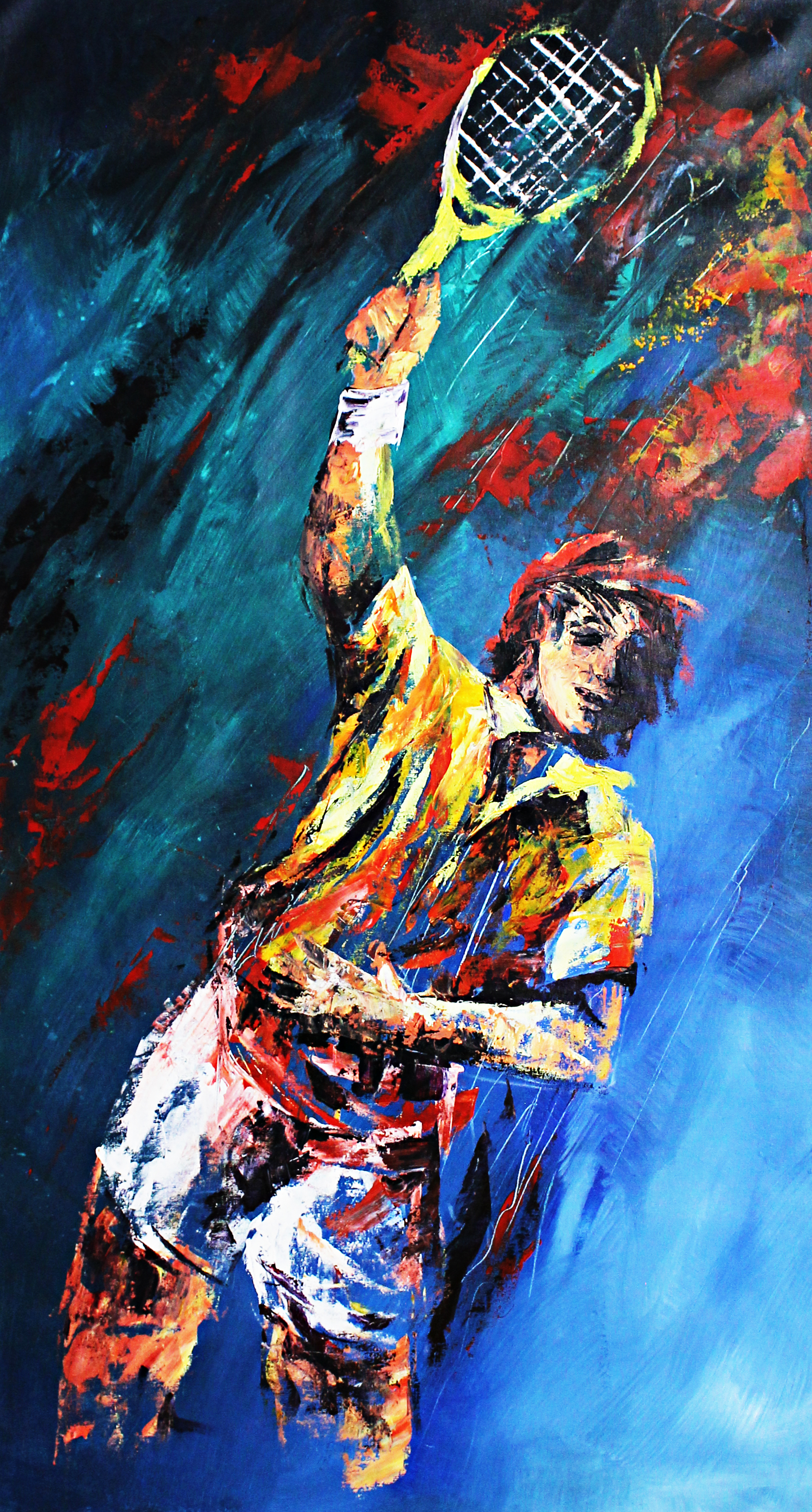 The Champion Tennis Sports Painting