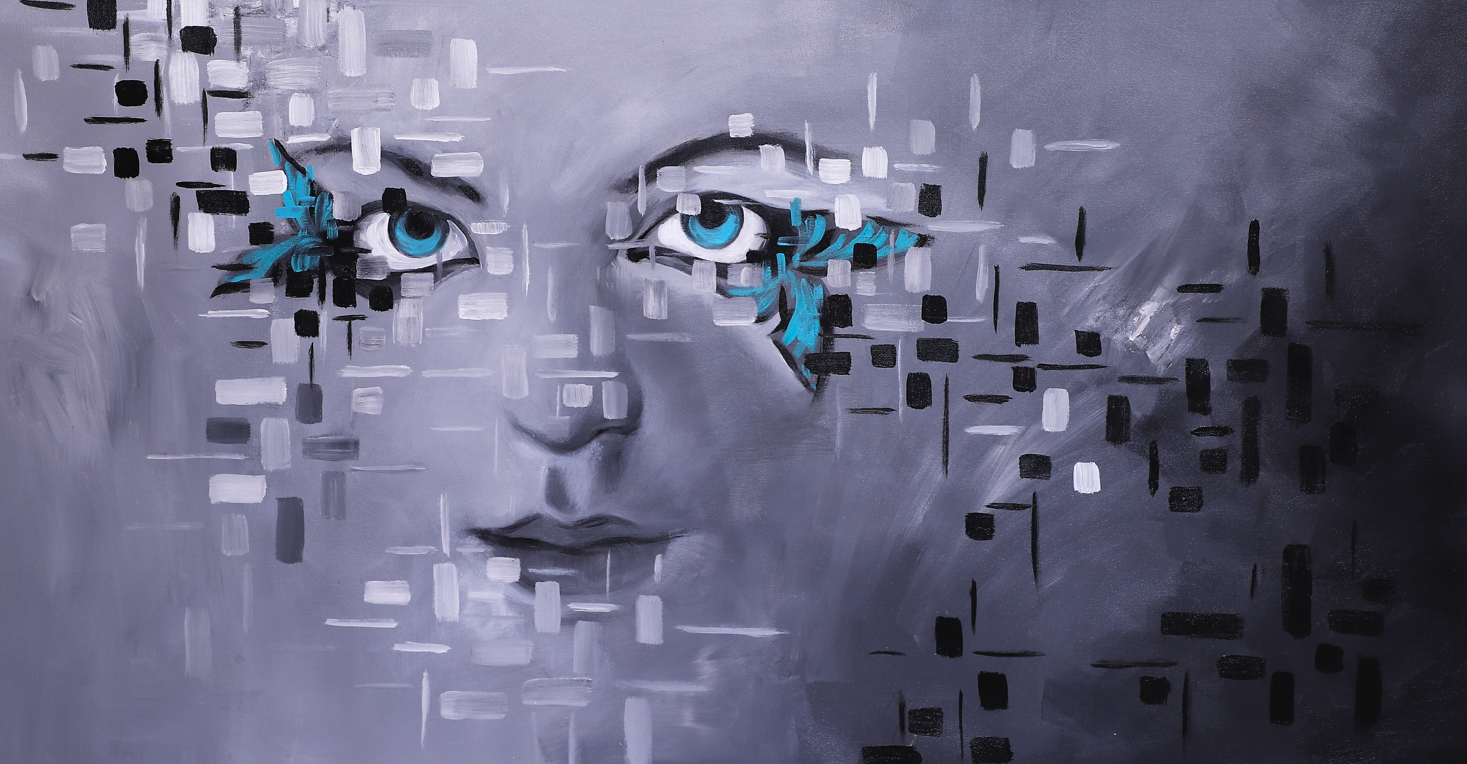 Beautiful Face Abstract Wall Art