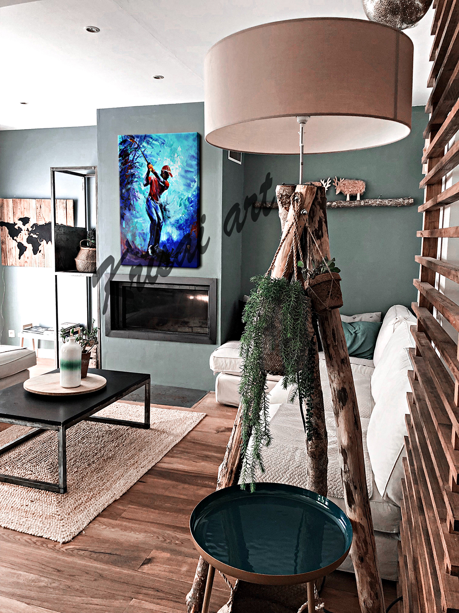 The Golf Birdie Canvas Painting