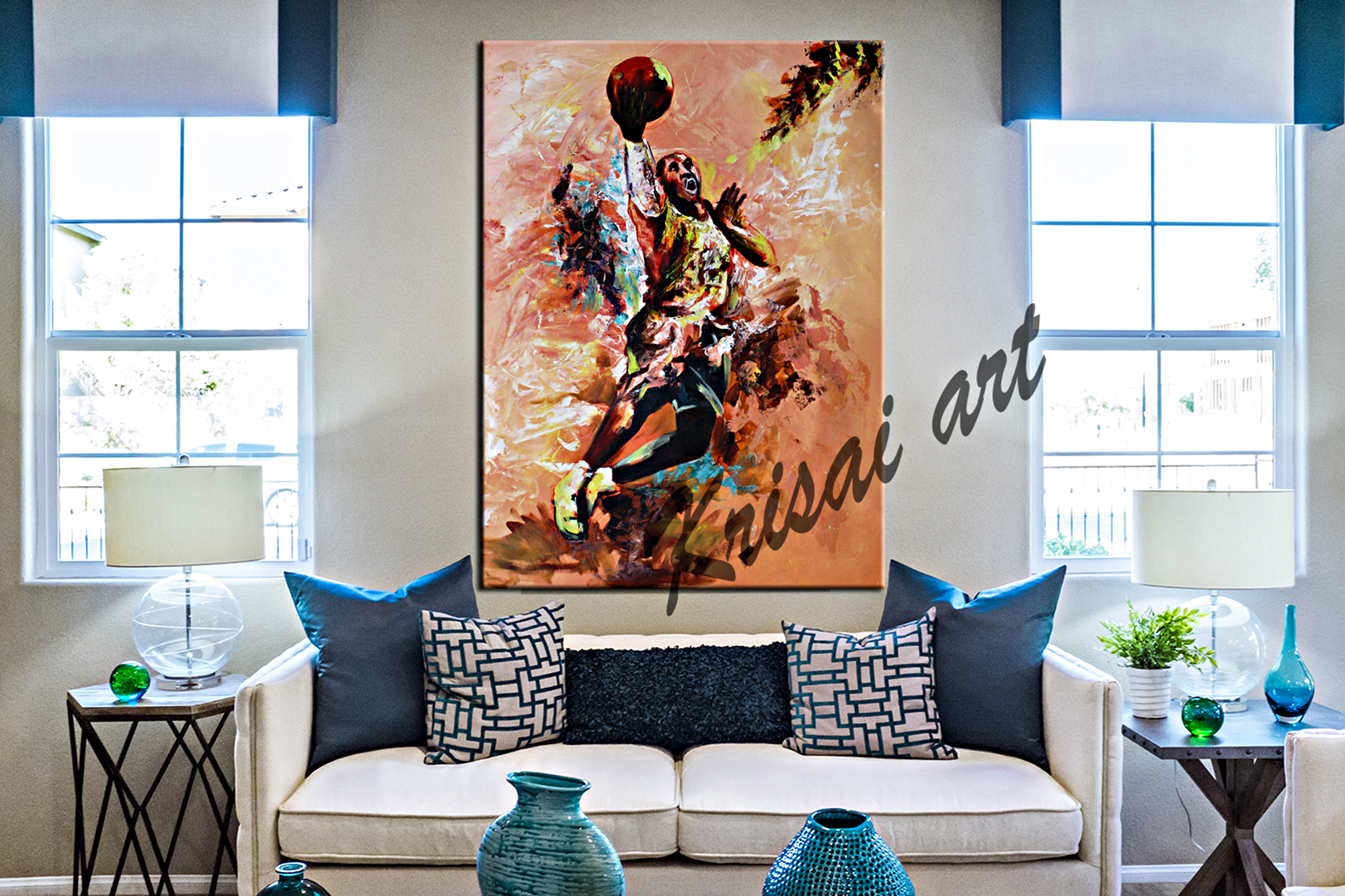 Into The Basketball Canvas Painting