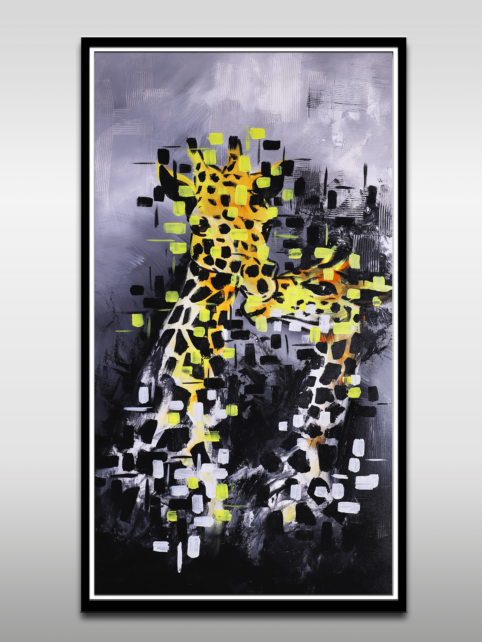 Abstract Giraffe Canvas Art