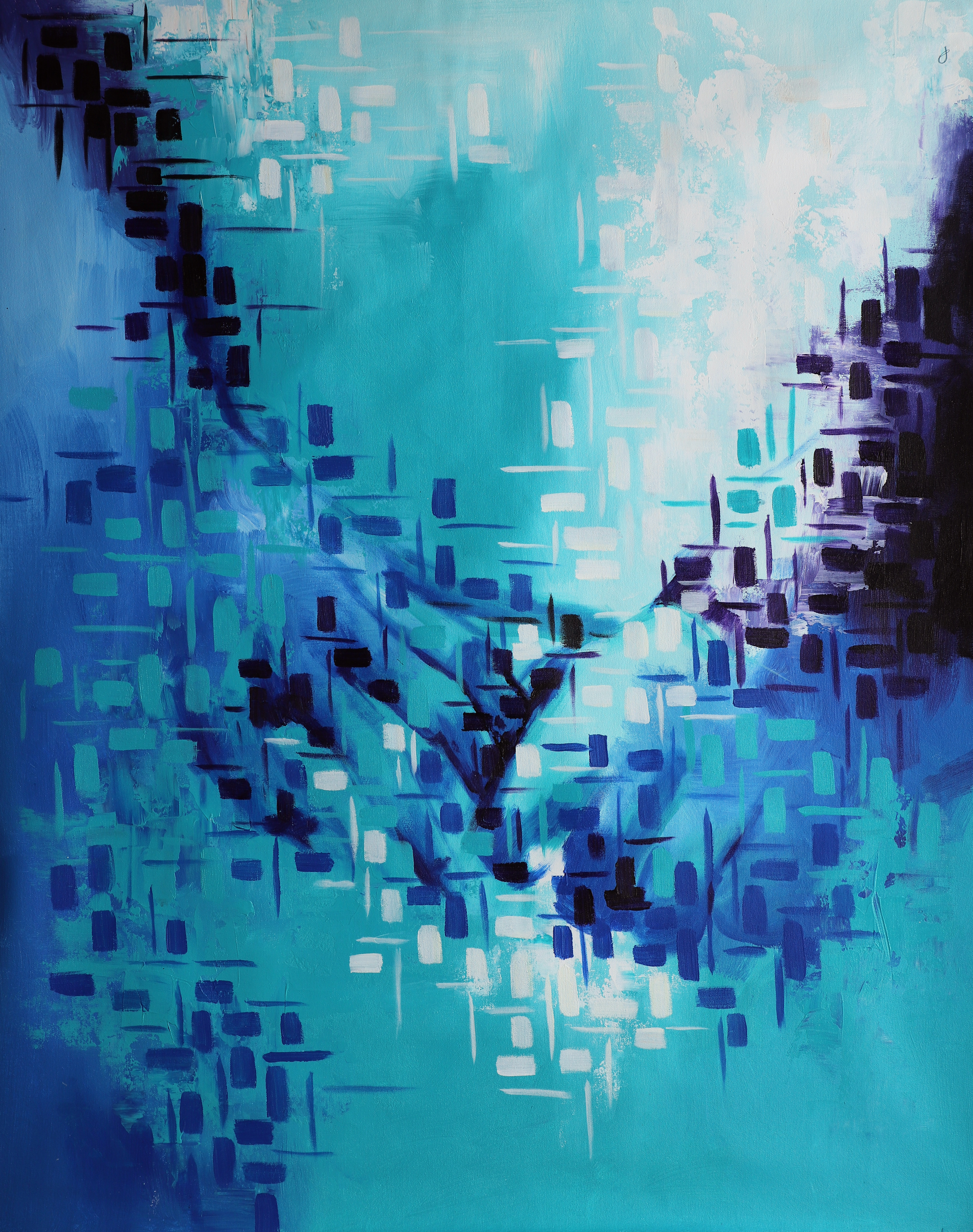 Holding Hands in Love Abstract Painting