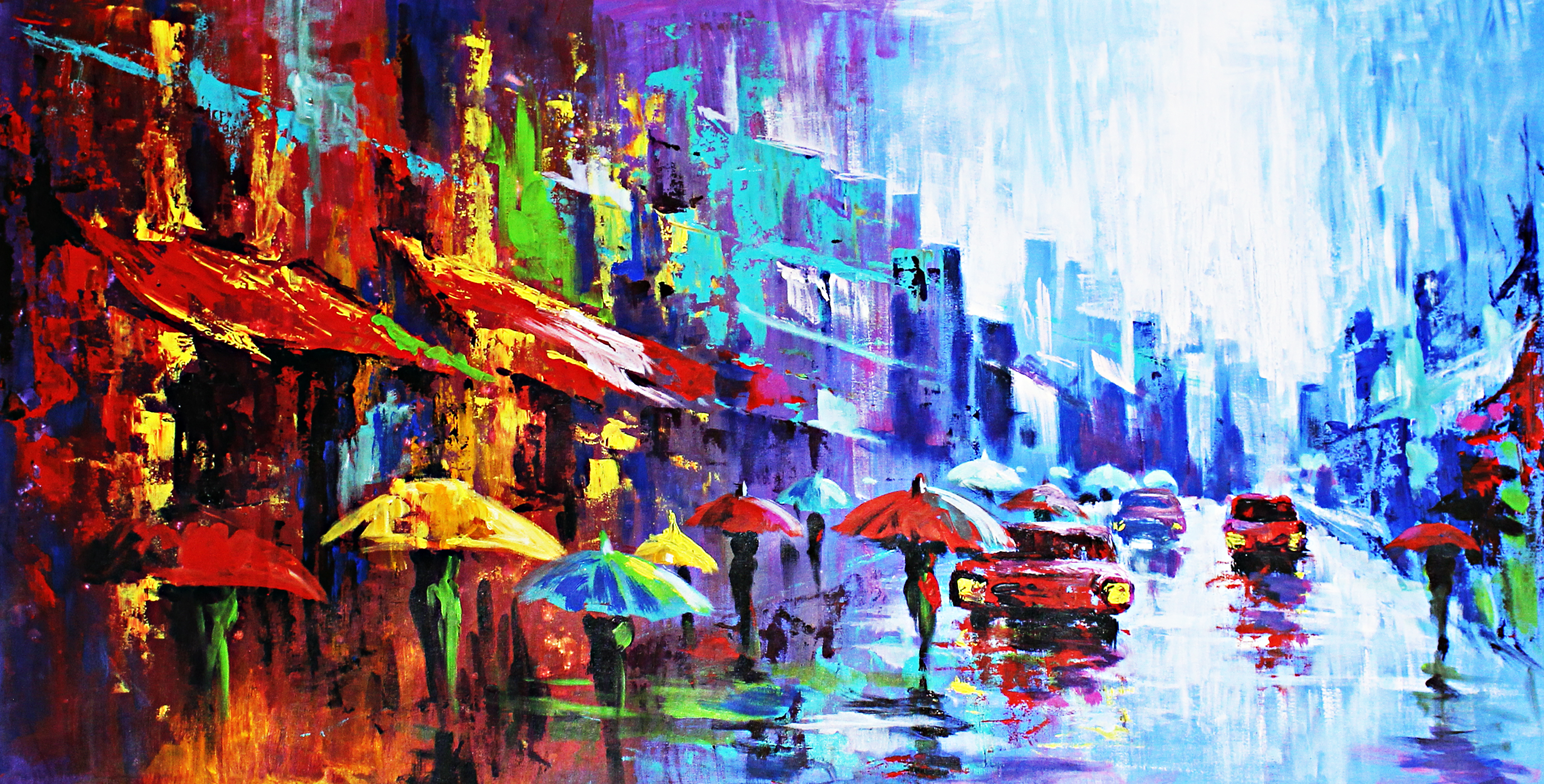 The Colorful Life Cityscape Painting