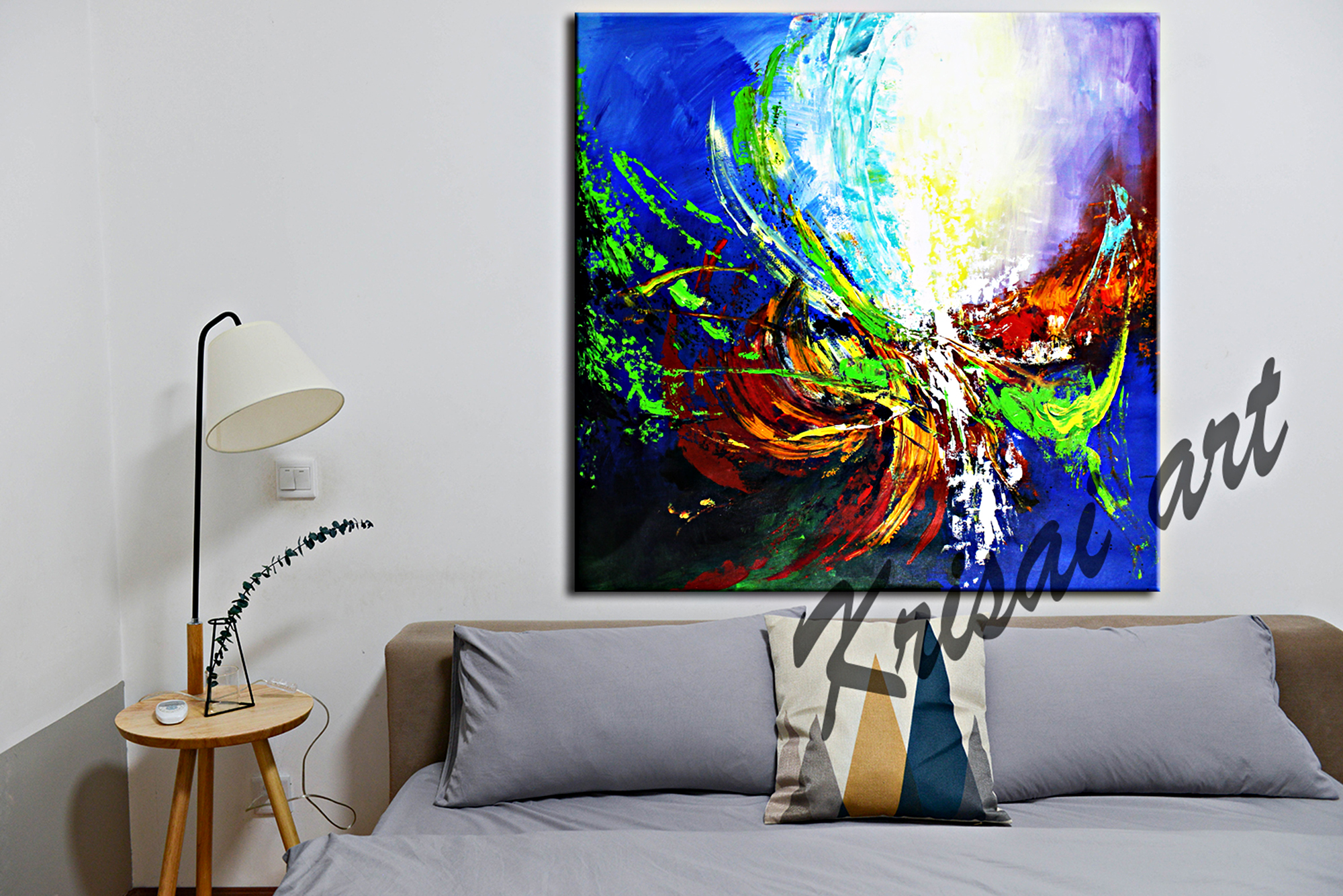Dancing Colors Abstract Canvas Painting