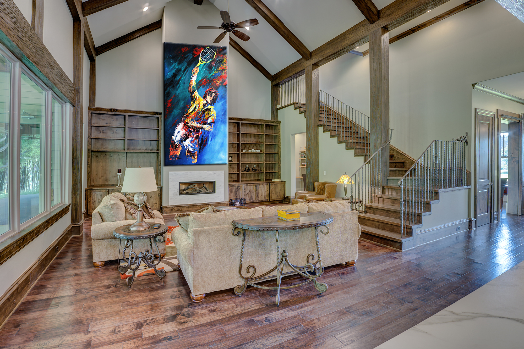 The Champion Tennis Sports Painting