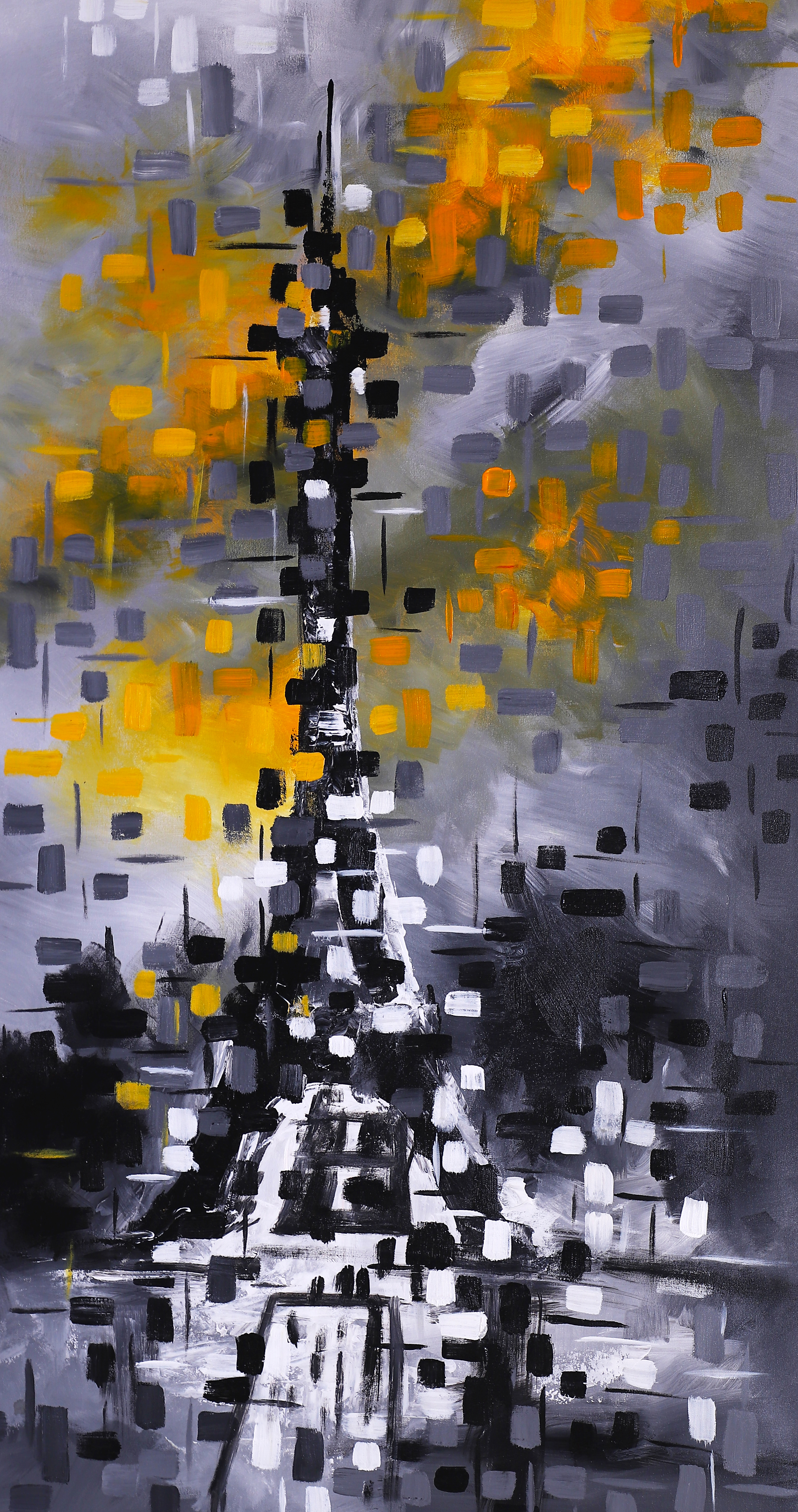 Modern Abstract Eiffel Tower Canvas