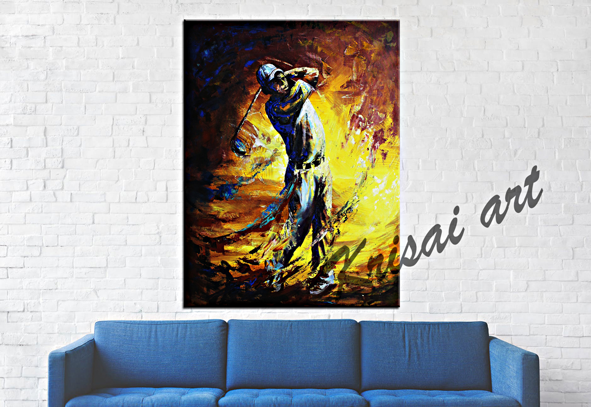 Love For Golf Abstract Canvas Painting