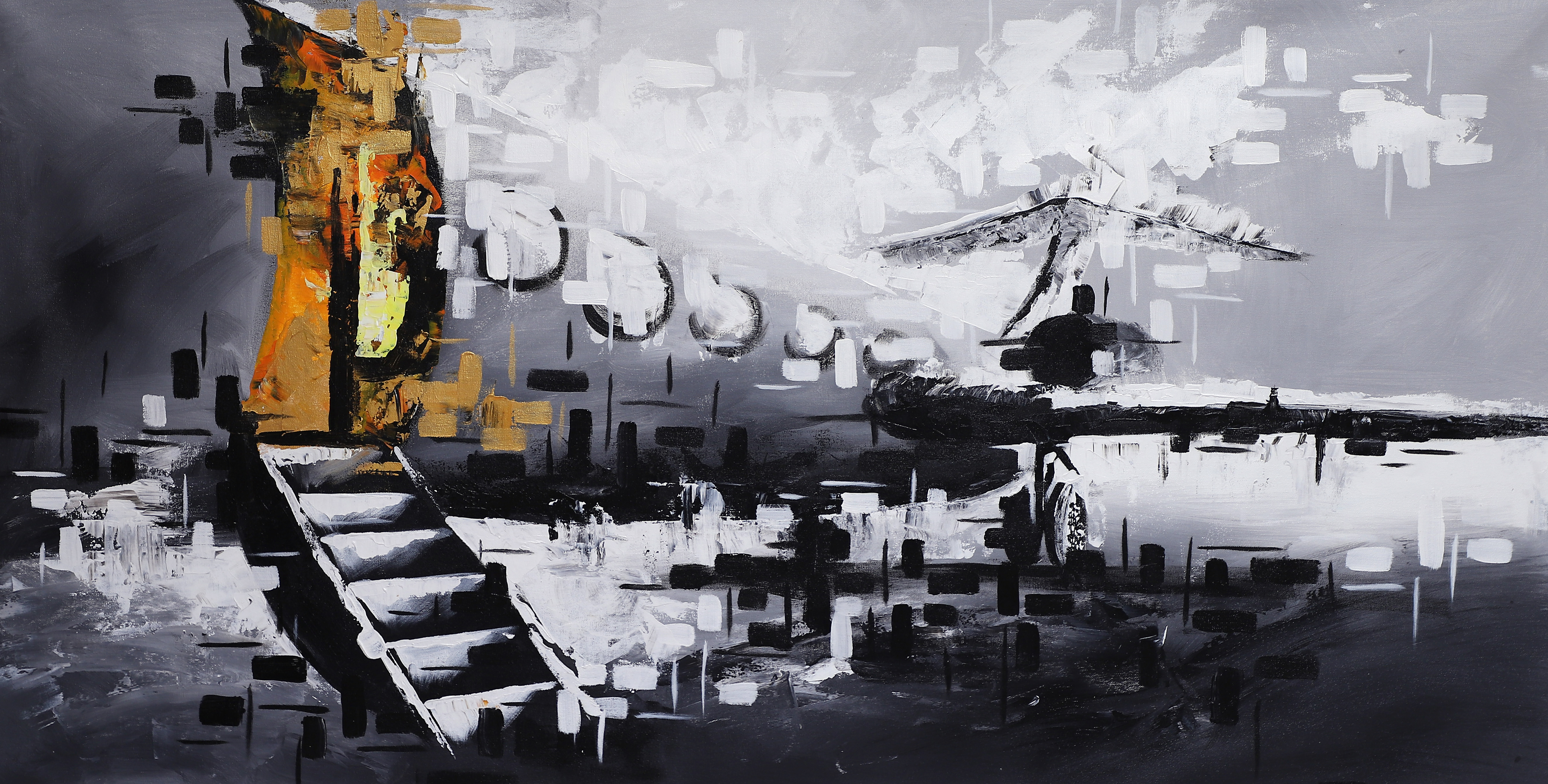  Private Jet Abstract Modern Wall Art Painting
