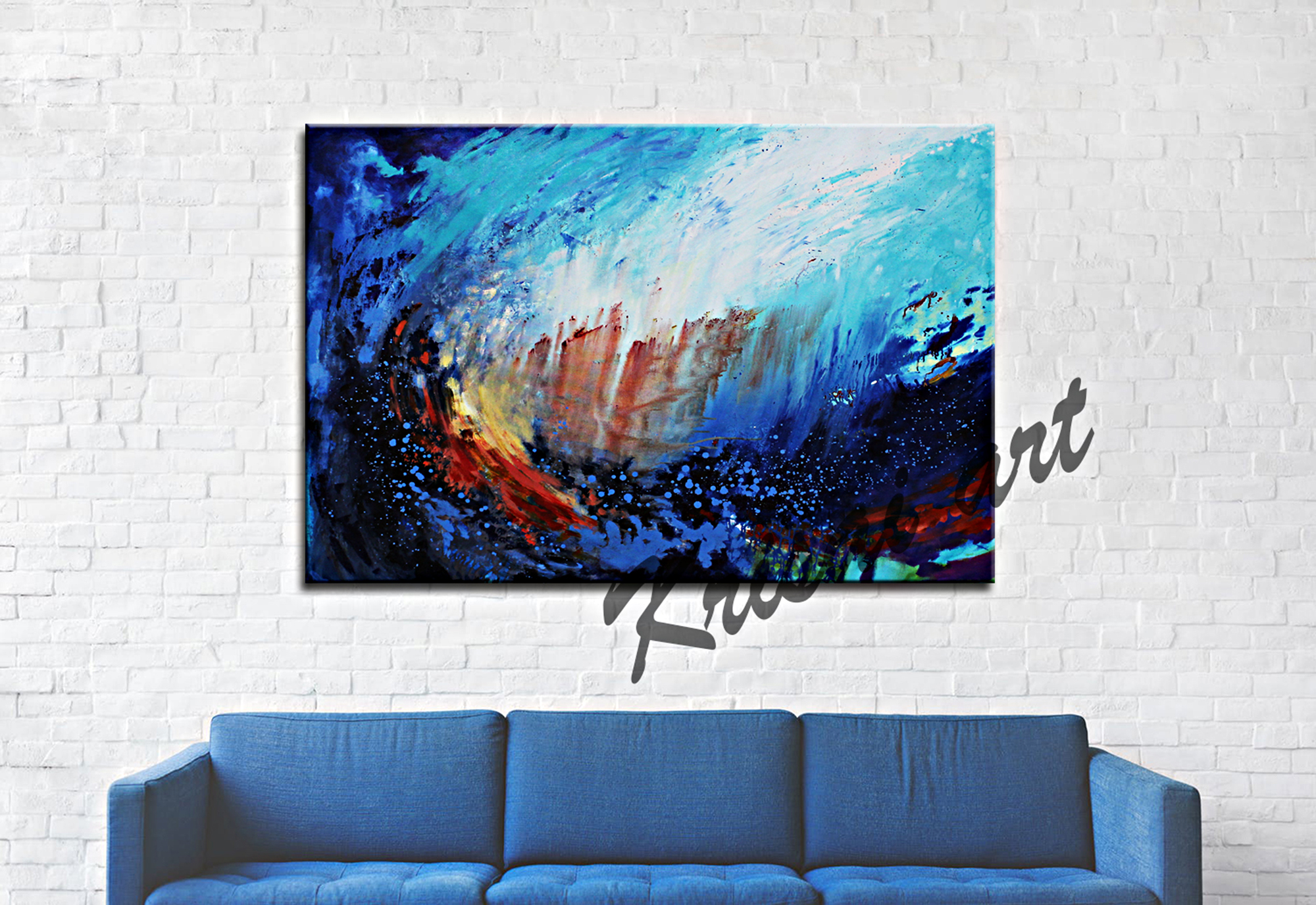 Ocean Abstract Canvas Art