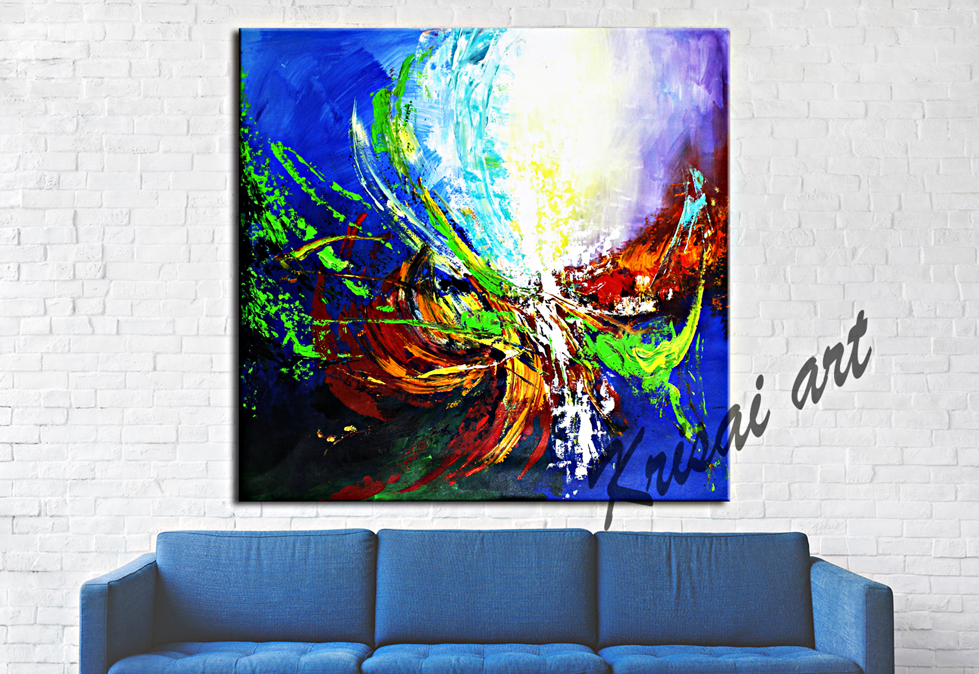 Dancing Colors Abstract Canvas Painting
