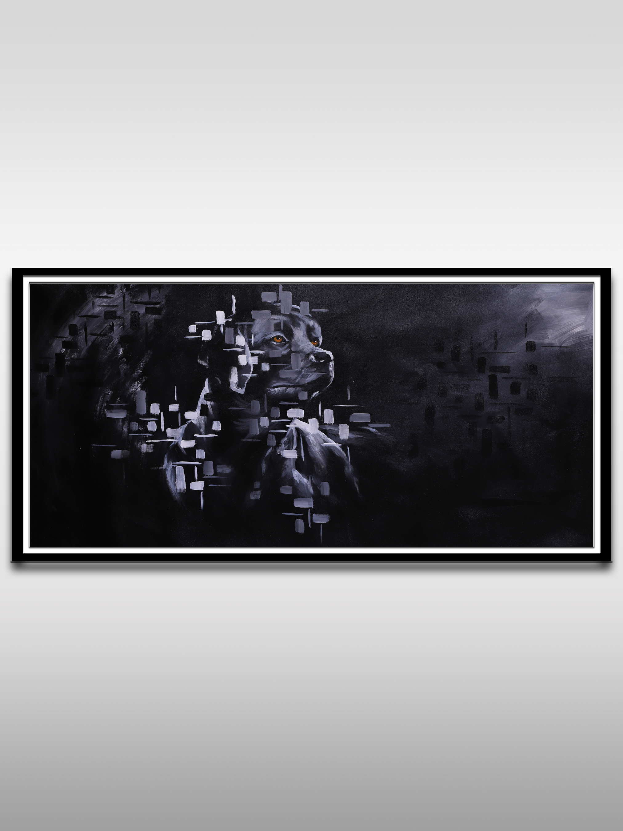 Modern Abstract Dog Painting