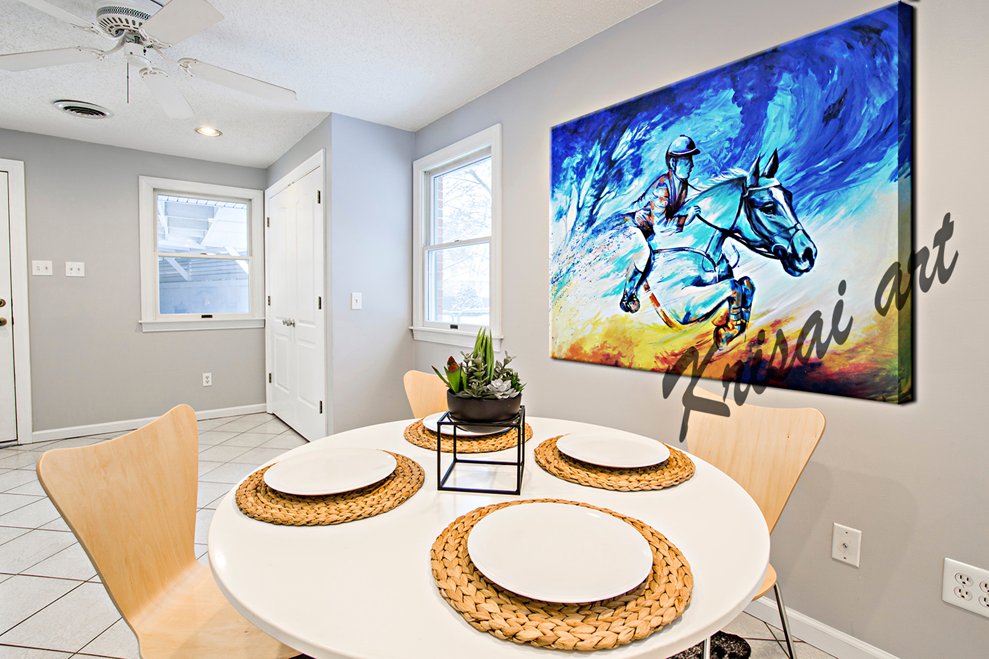 Show Jumper Acrylic Canvas Painting