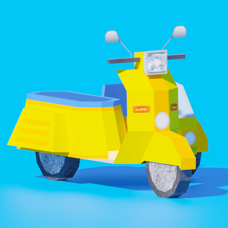 Sakharam Scooter Paper Model – Printable DIY Craft PDF (Inspired by TMKOC Style)