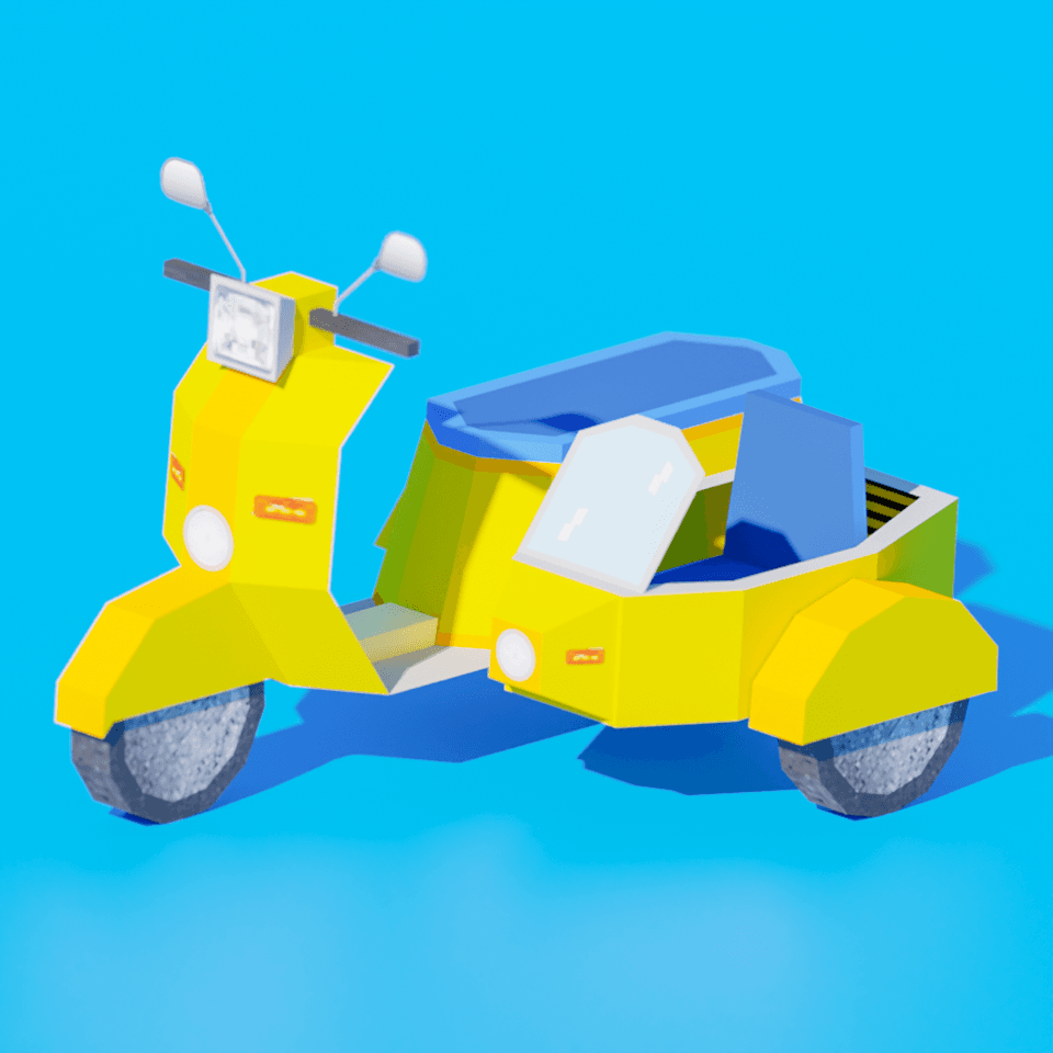 Sakharam Scooter Paper Model – Printable DIY Craft PDF (Inspired by TMKOC Style)