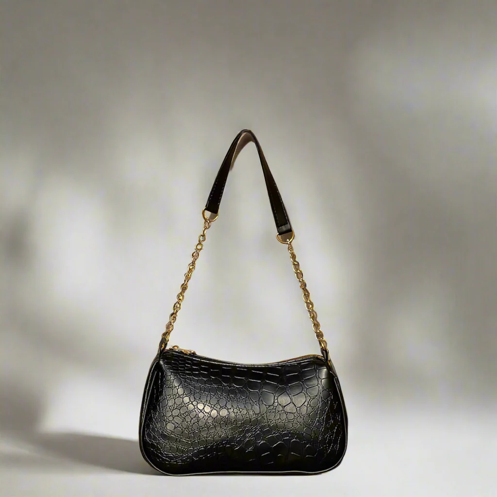 Duchess Textured Hobo Bag “Black”