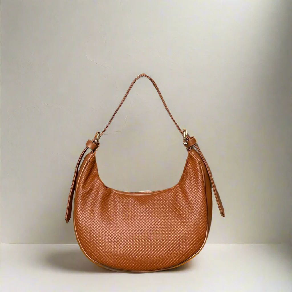 Duchess Textured Hobo Bag “Brown”