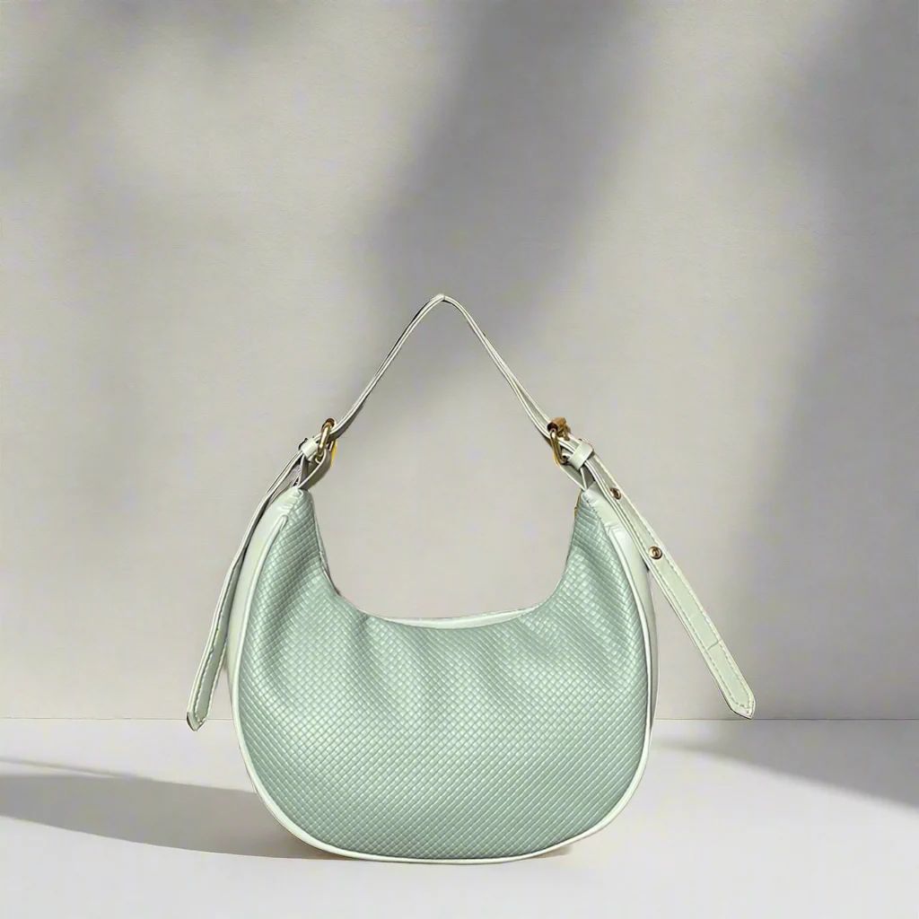 Duchess Textured Hobo Bag “Baby Blue”