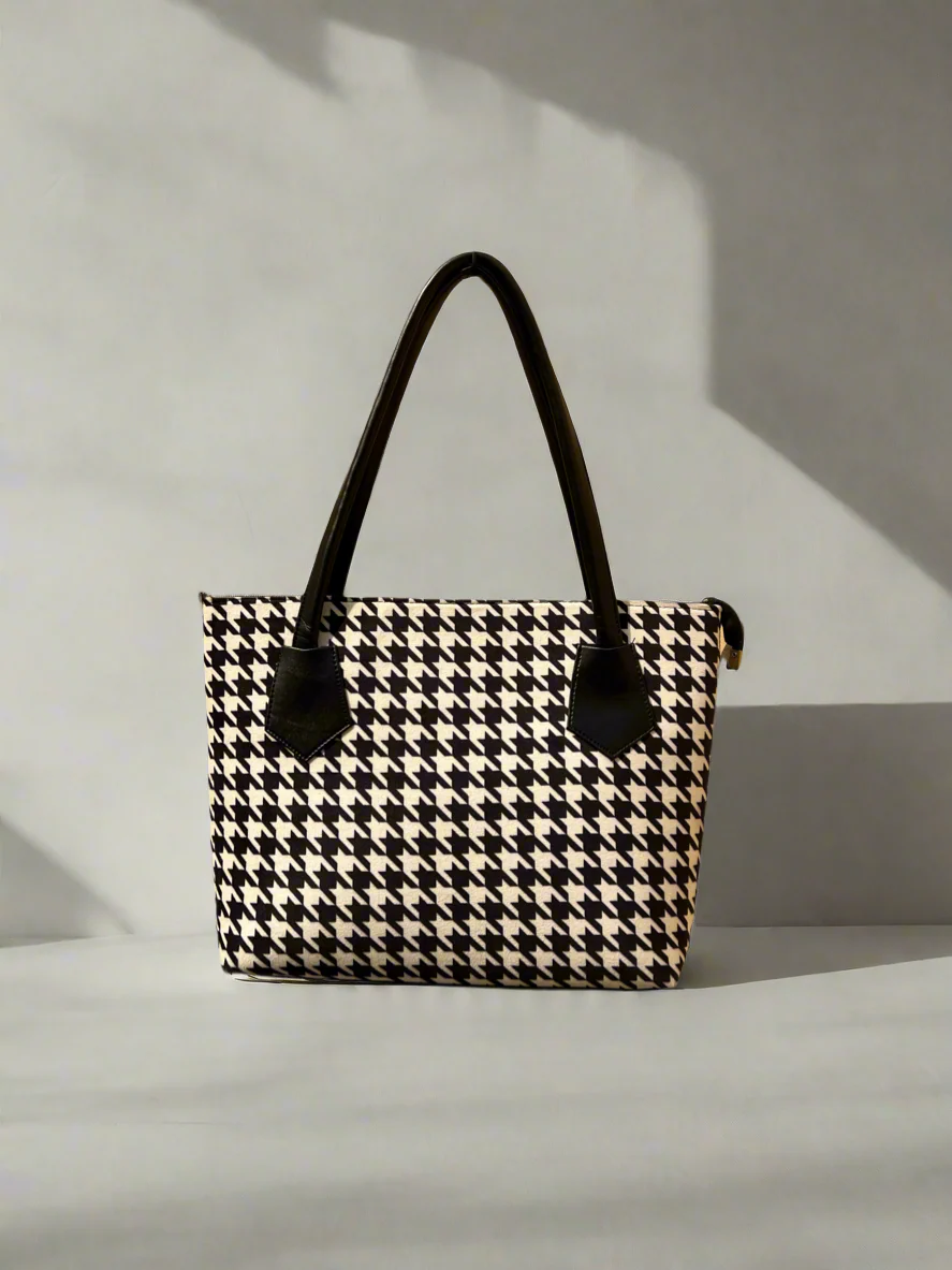 Houndstooth Chic Tote