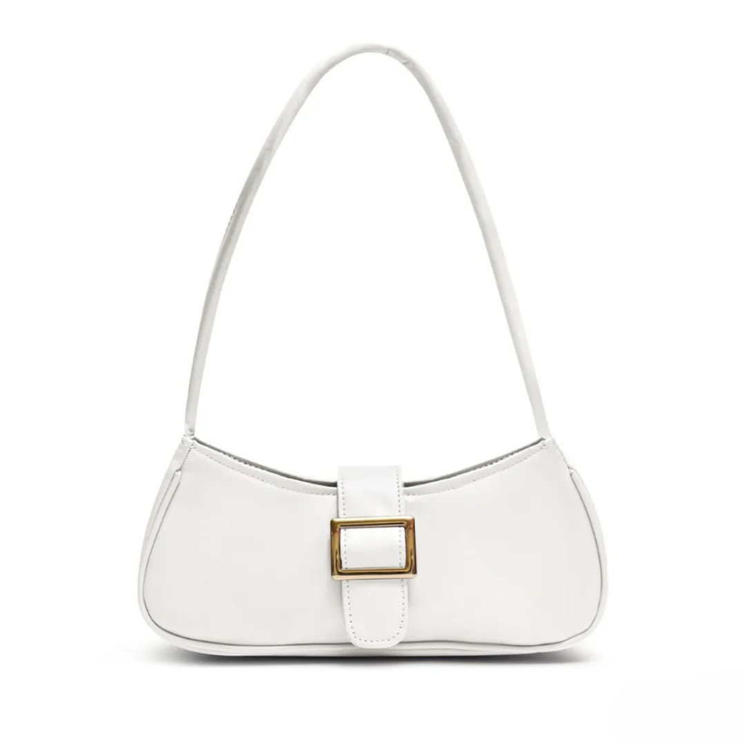 Nova White Buckle Bag