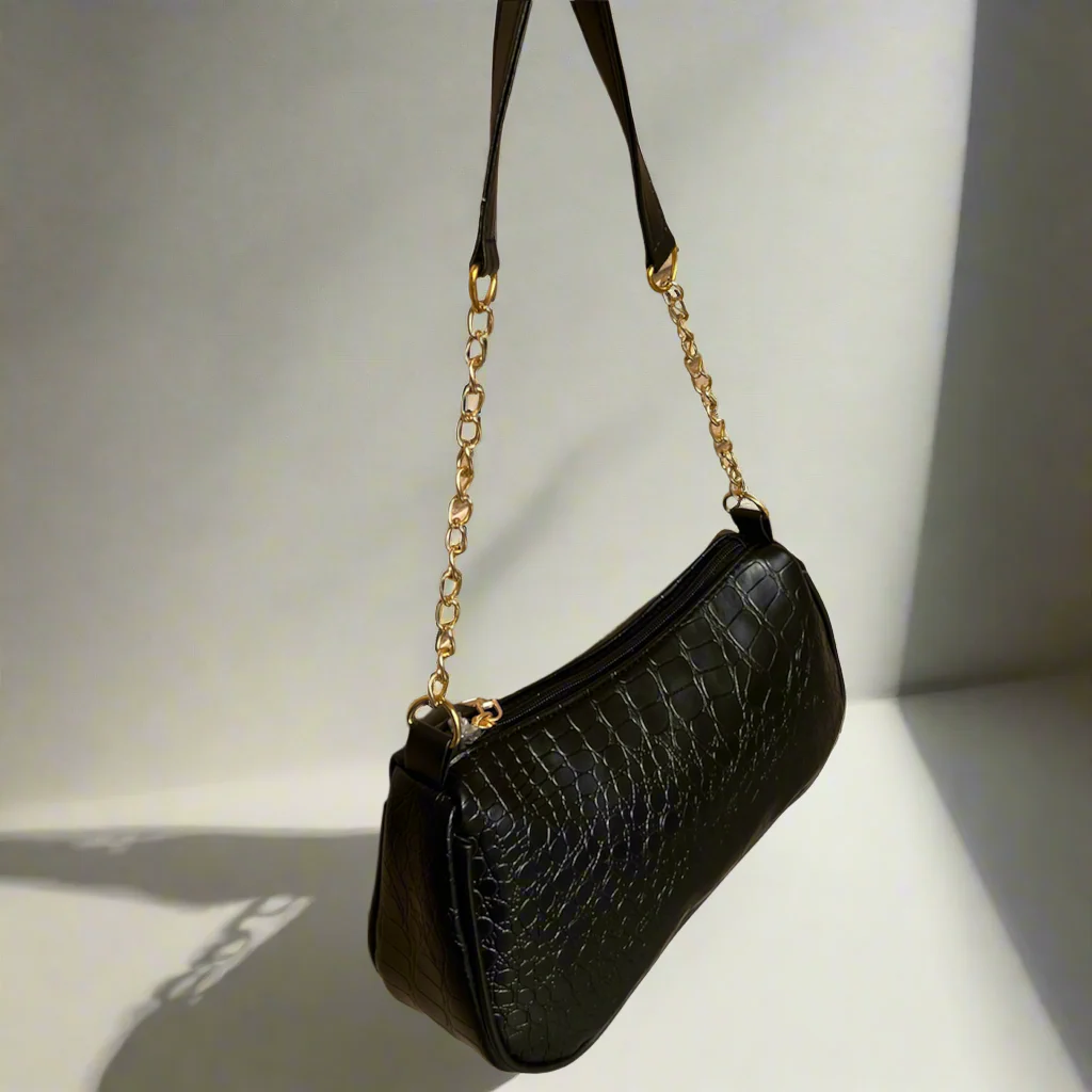 Duchess Textured Hobo Bag “Black”