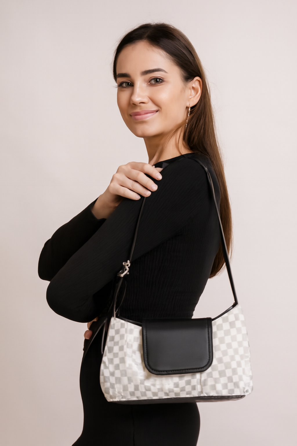 Checkered Shoulder Bag