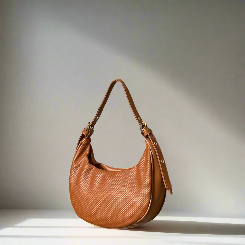 Duchess Textured Hobo Bag “Brown”