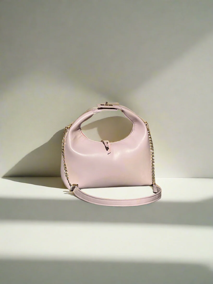 Vienna Top Handle Hobo Bag “Pastel Pink”