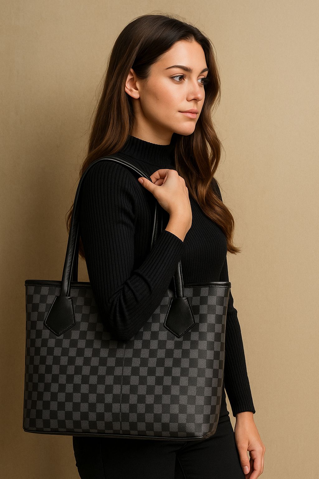 Checkered Tote Bag