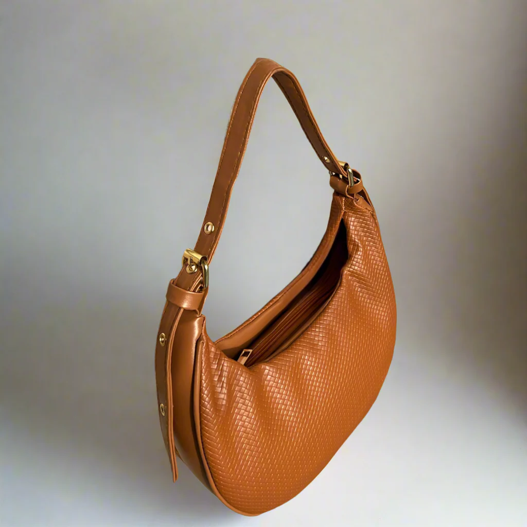 Duchess Textured Hobo Bag “Brown”