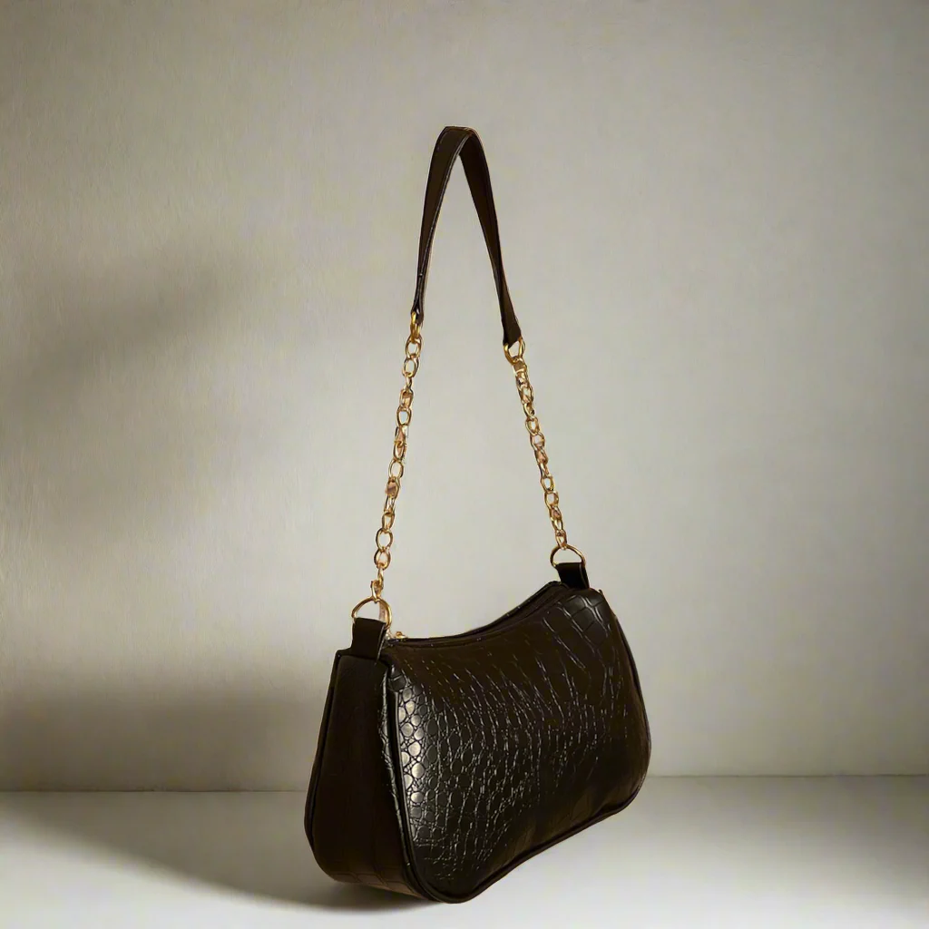 Duchess Textured Hobo Bag “Black”