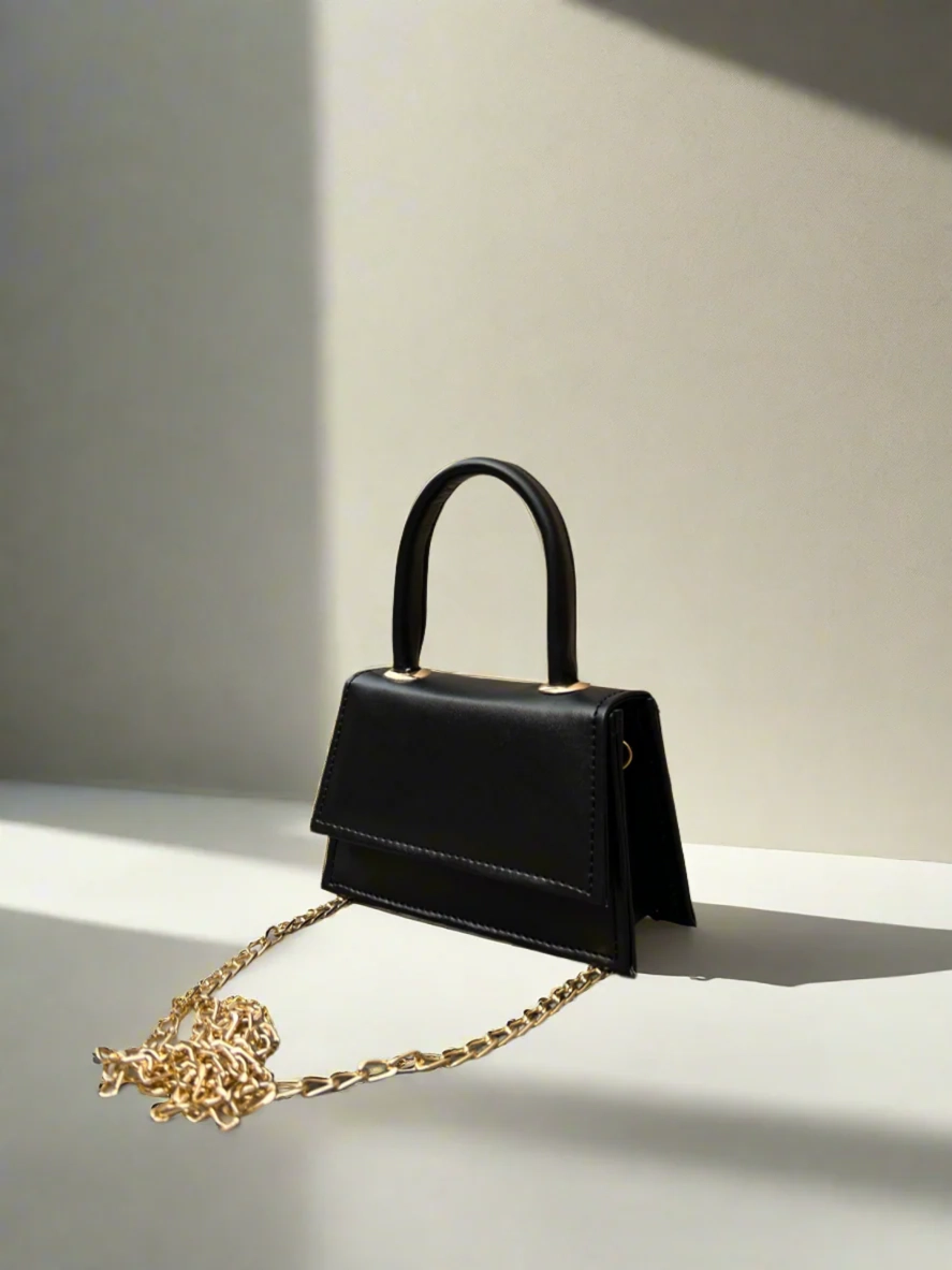Mini Muse Top Handle Crossbody Bag “Black”