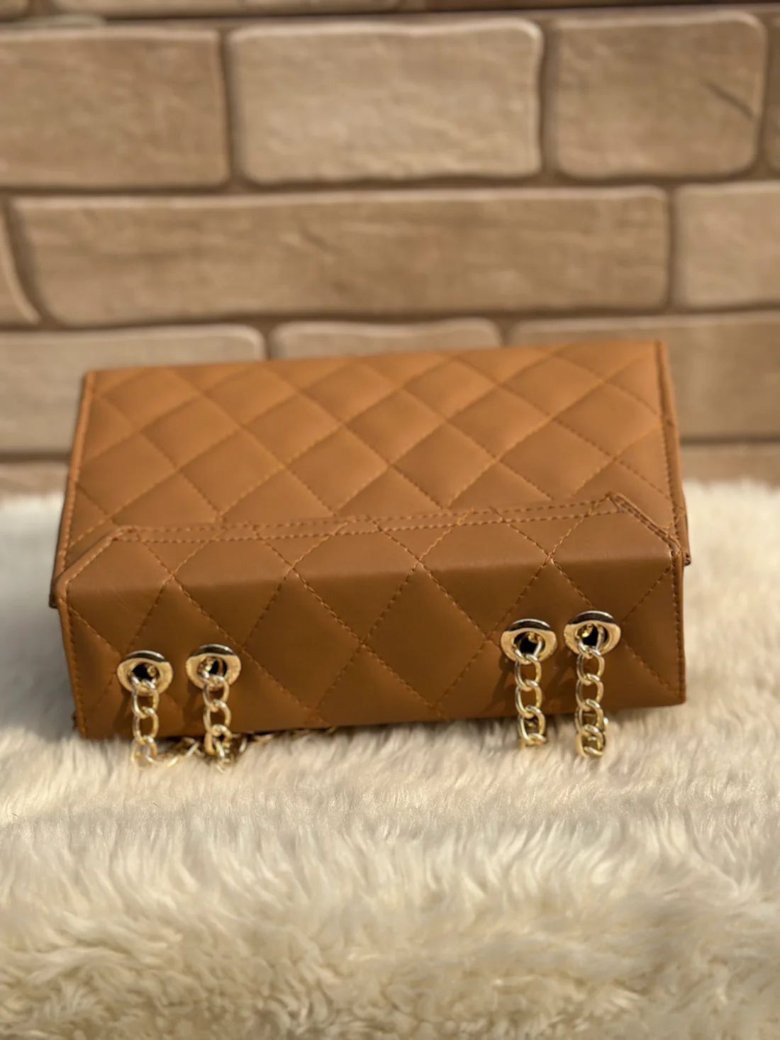 Crossbody Chain Bag “Mustard Matte’