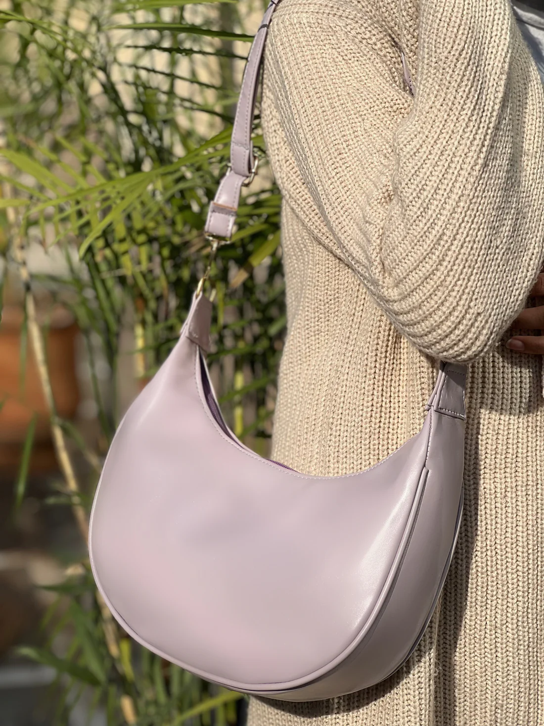 Crossbody Hobo Bag “Lavender Moon”