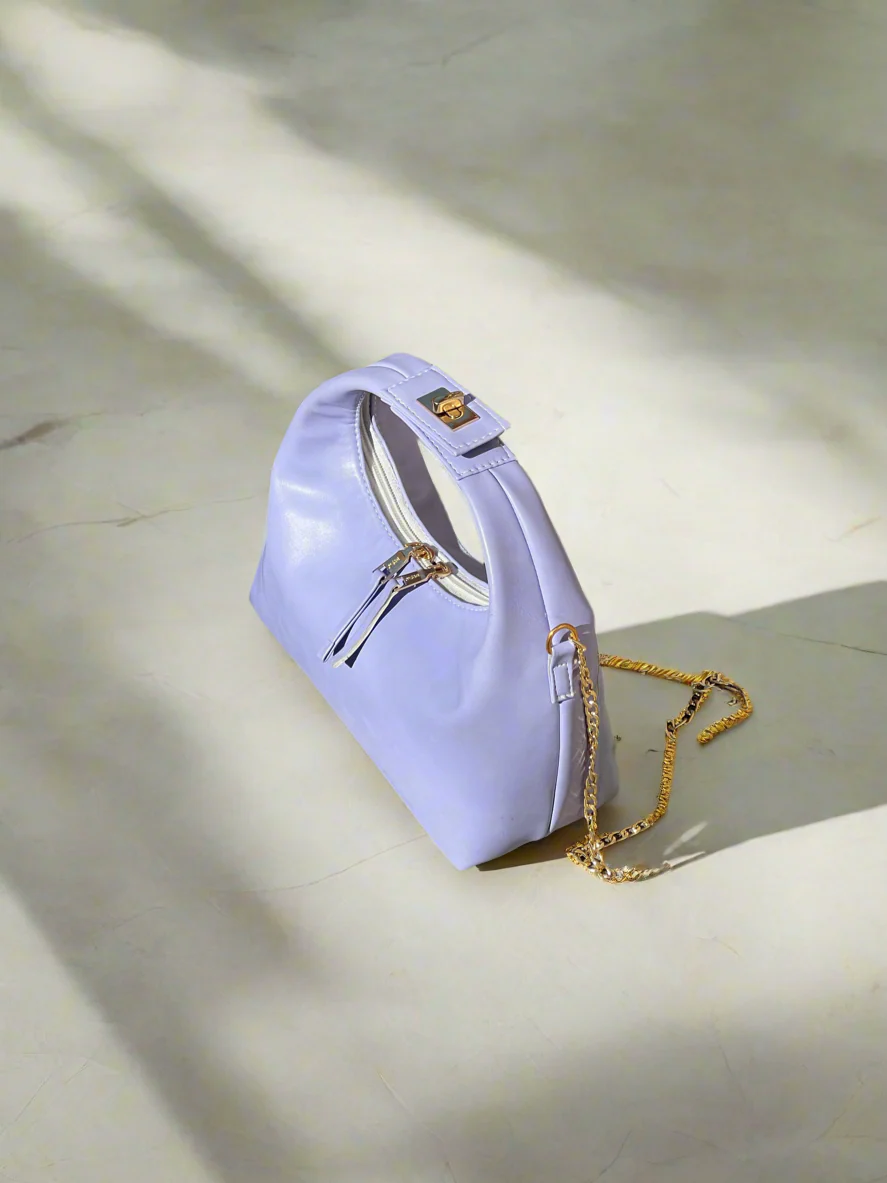 Vienna Top Handle Hobo Bag “Deep Periwinkle”
