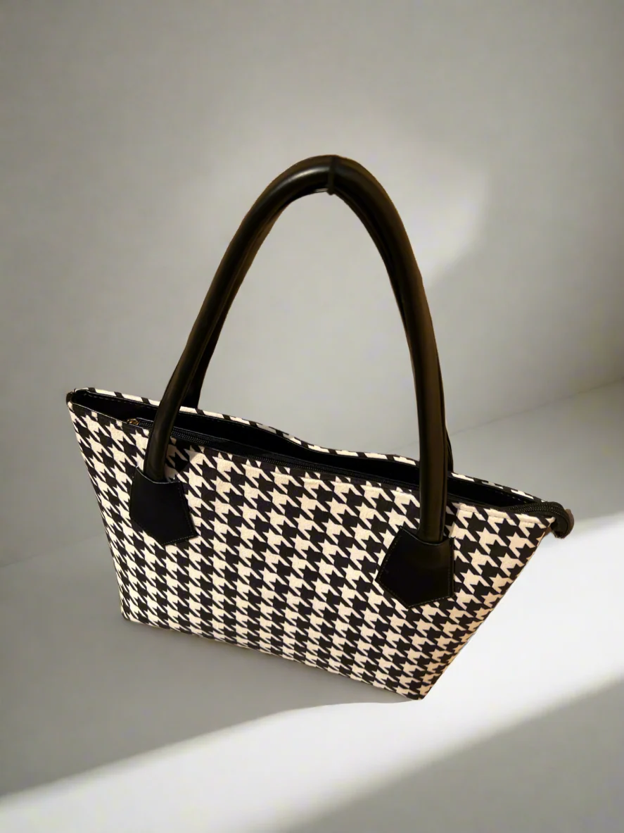 Houndstooth Chic Tote