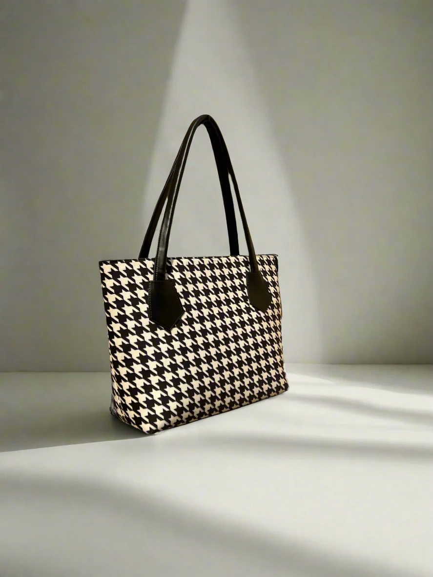 Houndstooth Chic Tote