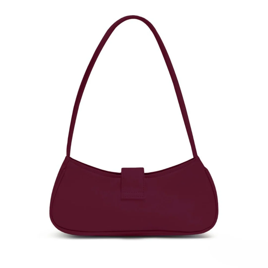 Nova Maroon Buckle Bag