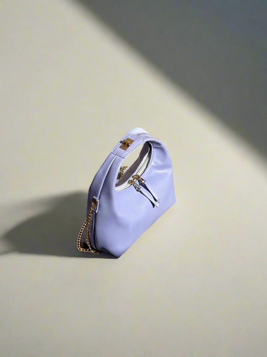 Vienna Top Handle Hobo Bag “Deep Periwinkle”